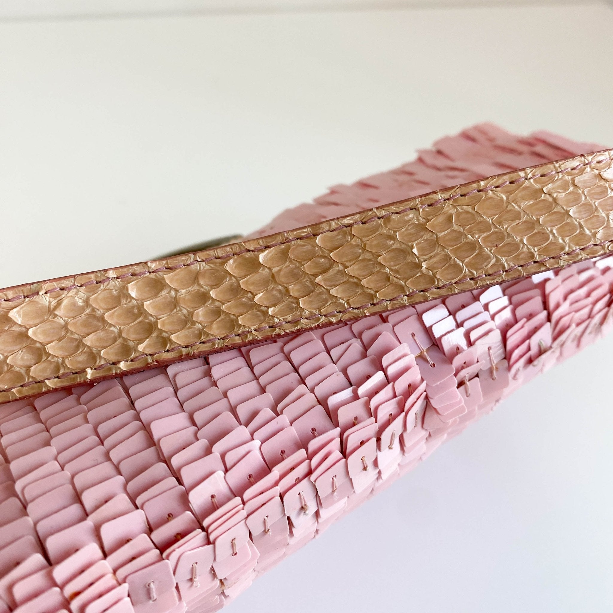FENDI Baugette Pink Sequin Shoulder Bag, in , Sold by HIVE PRELOVED - Shoulder Bags, ,