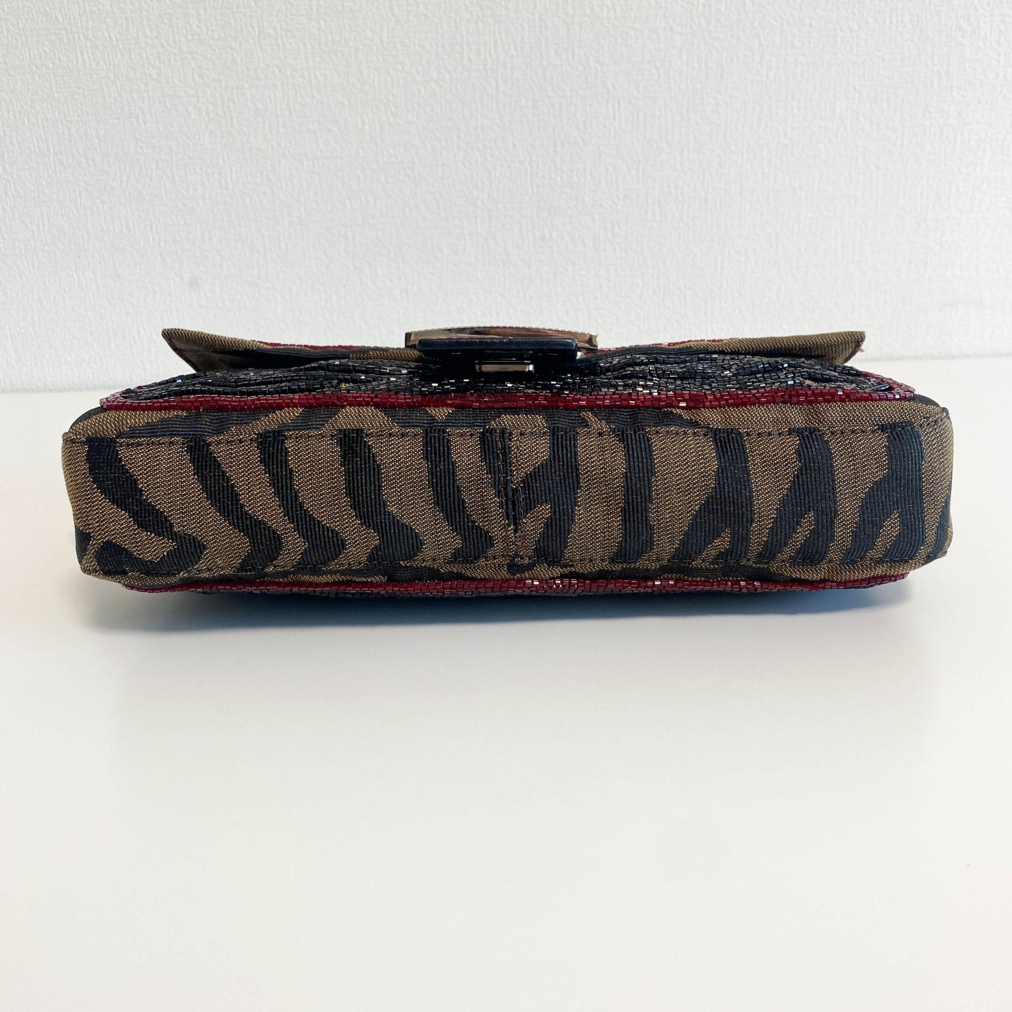 FENDI Beaded Baguette Tiger Black Zebra Pattern Shoulder Bag, in , Sold by HIVE PRELOVED - Shoulder Bags, ,
