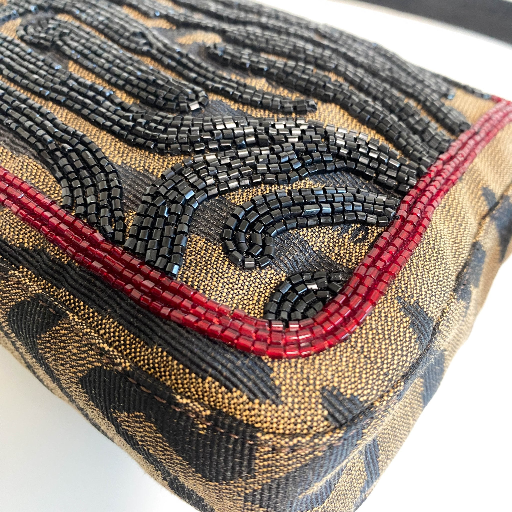 FENDI Beaded Baguette Tiger Black Zebra Pattern Shoulder Bag, in , Sold by HIVE PRELOVED - Shoulder Bags, ,