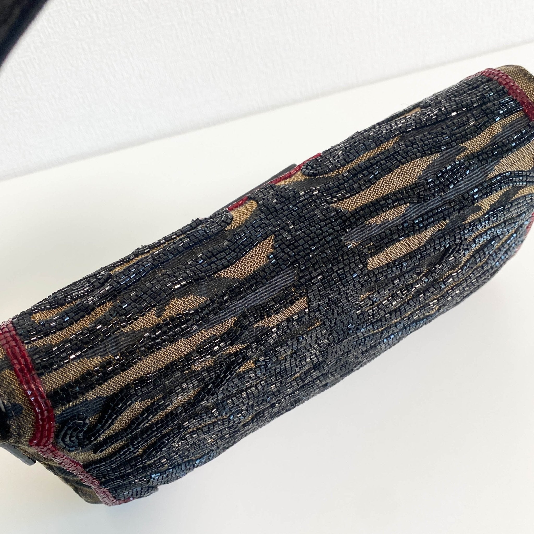 FENDI Beaded Baguette Tiger Black Zebra Pattern Shoulder Bag, in , Sold by HIVE PRELOVED - Shoulder Bags, ,