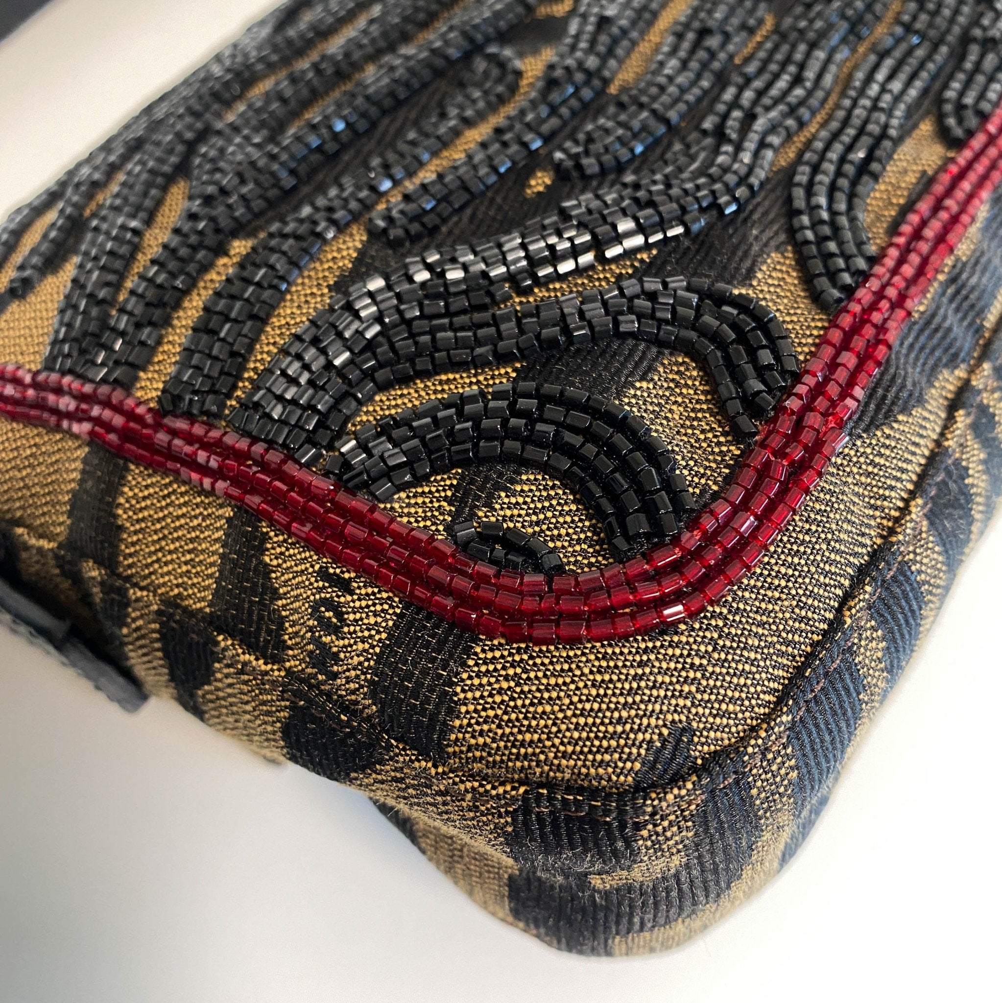 FENDI Beaded Baguette Tiger Black Zebra Pattern Shoulder Bag, in , Sold by HIVE PRELOVED - Shoulder Bags, ,
