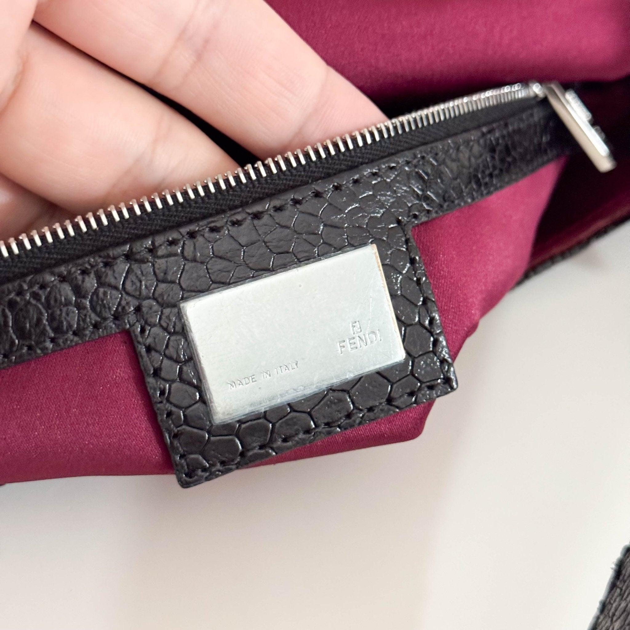 FENDI Beaded Baguette Tiger Red Zebra Pattern Lizard Leather Shoulder, in , Sold by HIVE PRELOVED - Shoulder Bags, ,