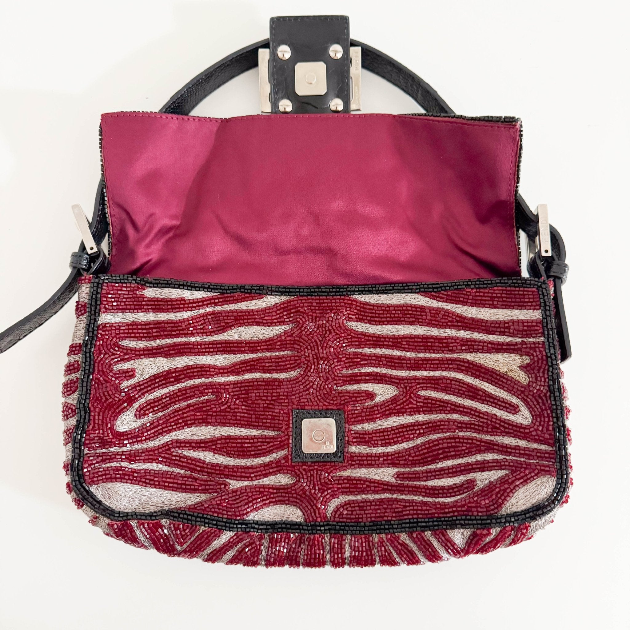 FENDI Beaded Baguette Tiger Red Zebra Pattern Lizard Leather Shoulder, in , Sold by HIVE PRELOVED - Shoulder Bags, ,
