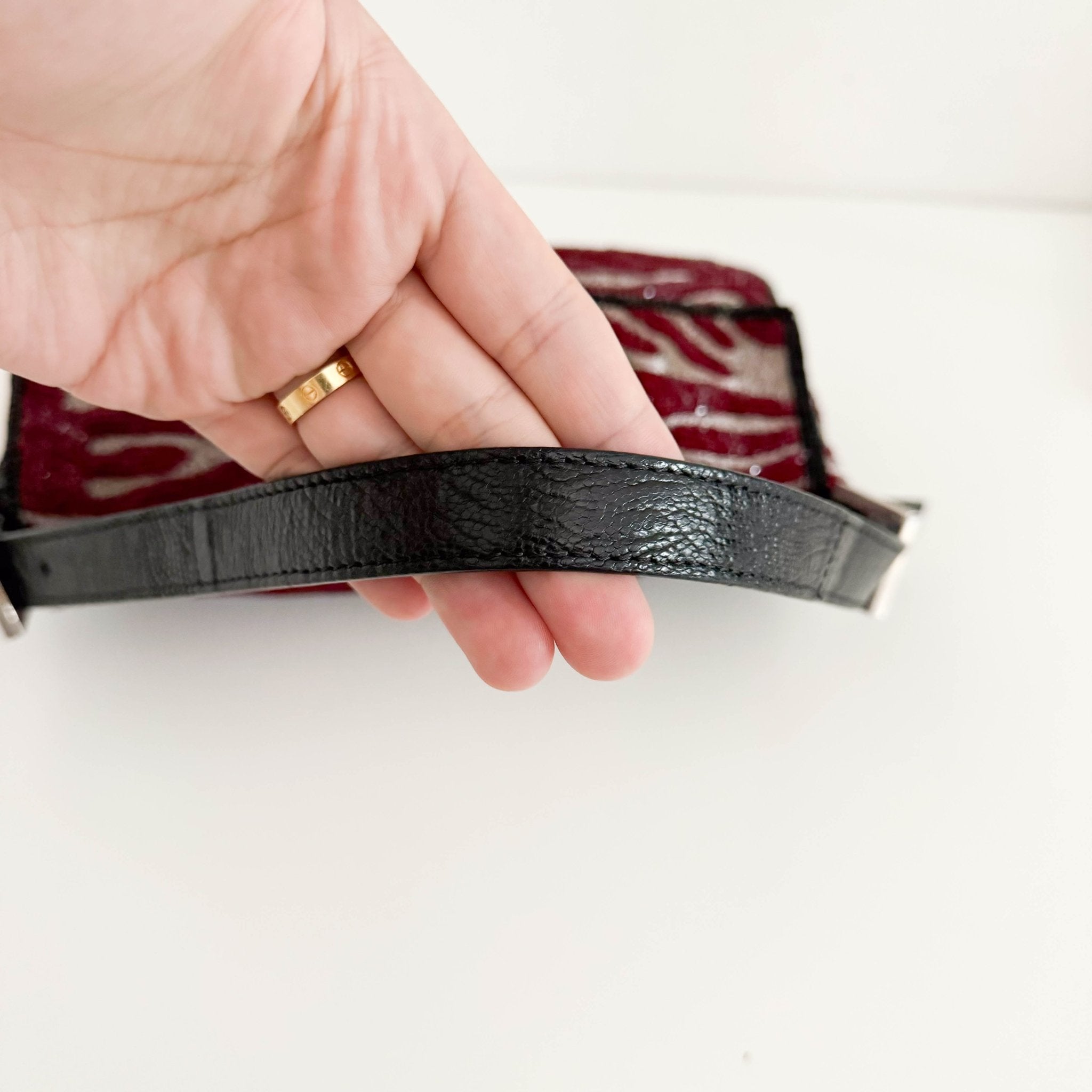 FENDI Beaded Baguette Tiger Red Zebra Pattern Lizard Leather Shoulder, in , Sold by HIVE PRELOVED - Shoulder Bags, ,