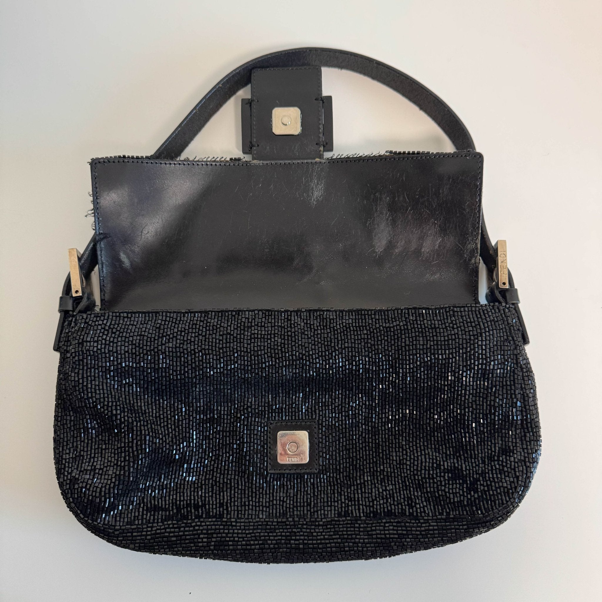 FENDI Black Beaded Baguette Shoulder Bag, in , Sold by HIVE PRELOVED - Shoulder Bags, ,