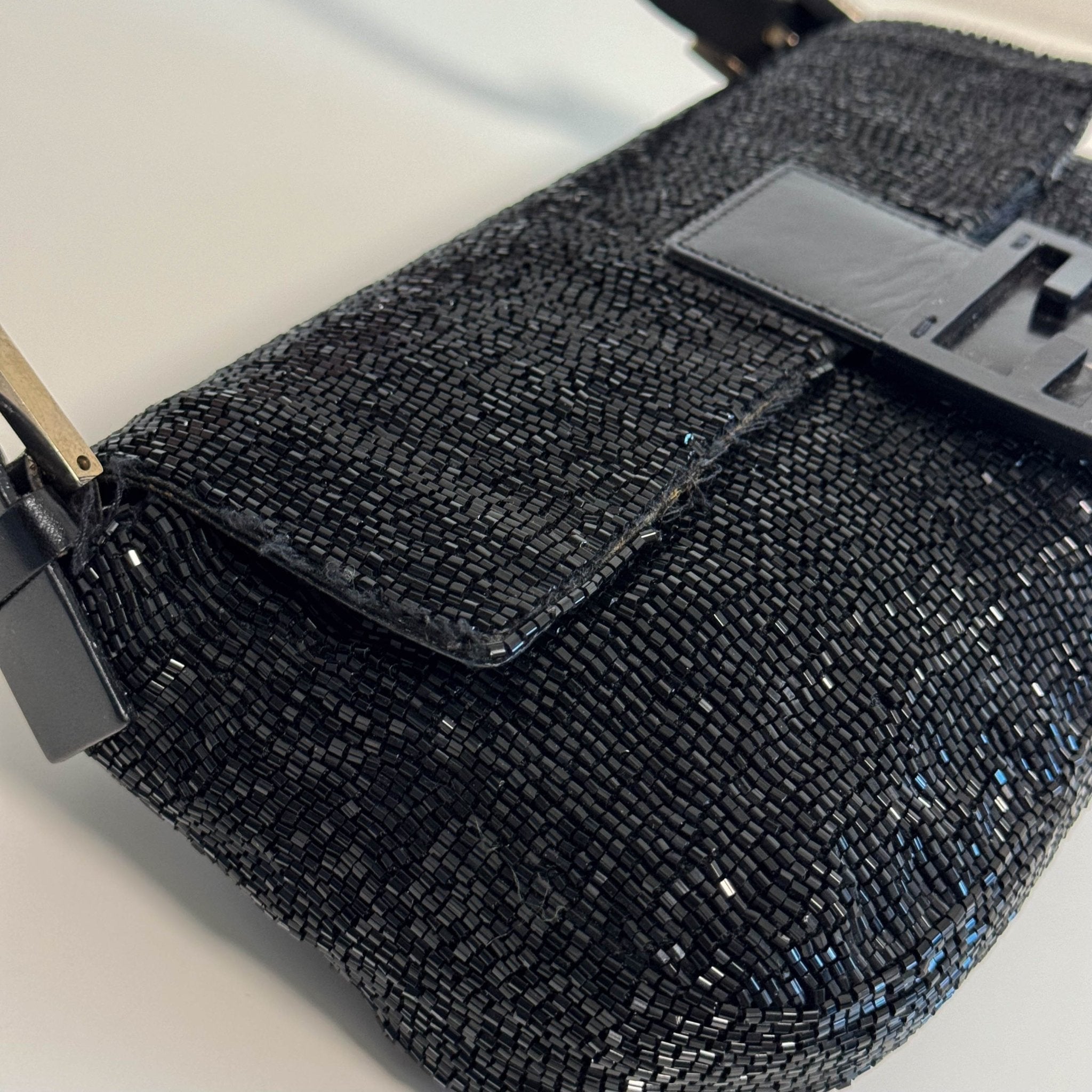 FENDI Black Beaded Baguette Shoulder Bag, in , Sold by HIVE PRELOVED - Shoulder Bags, ,