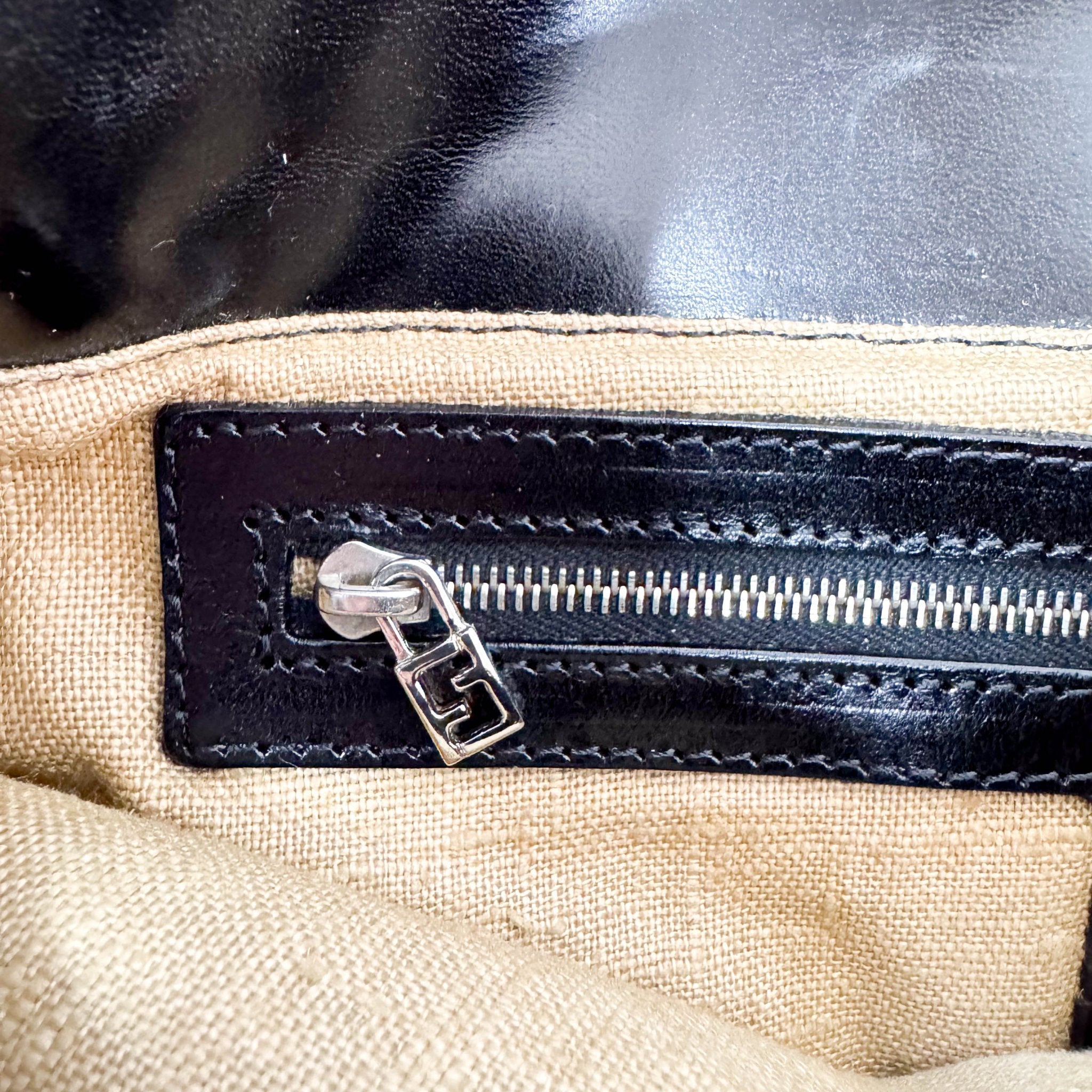 FENDI Black Embroidered Beaded Mirror Baguette Shoulder Bag, in , Sold by HIVE PRELOVED - Shoulder Bags, ,