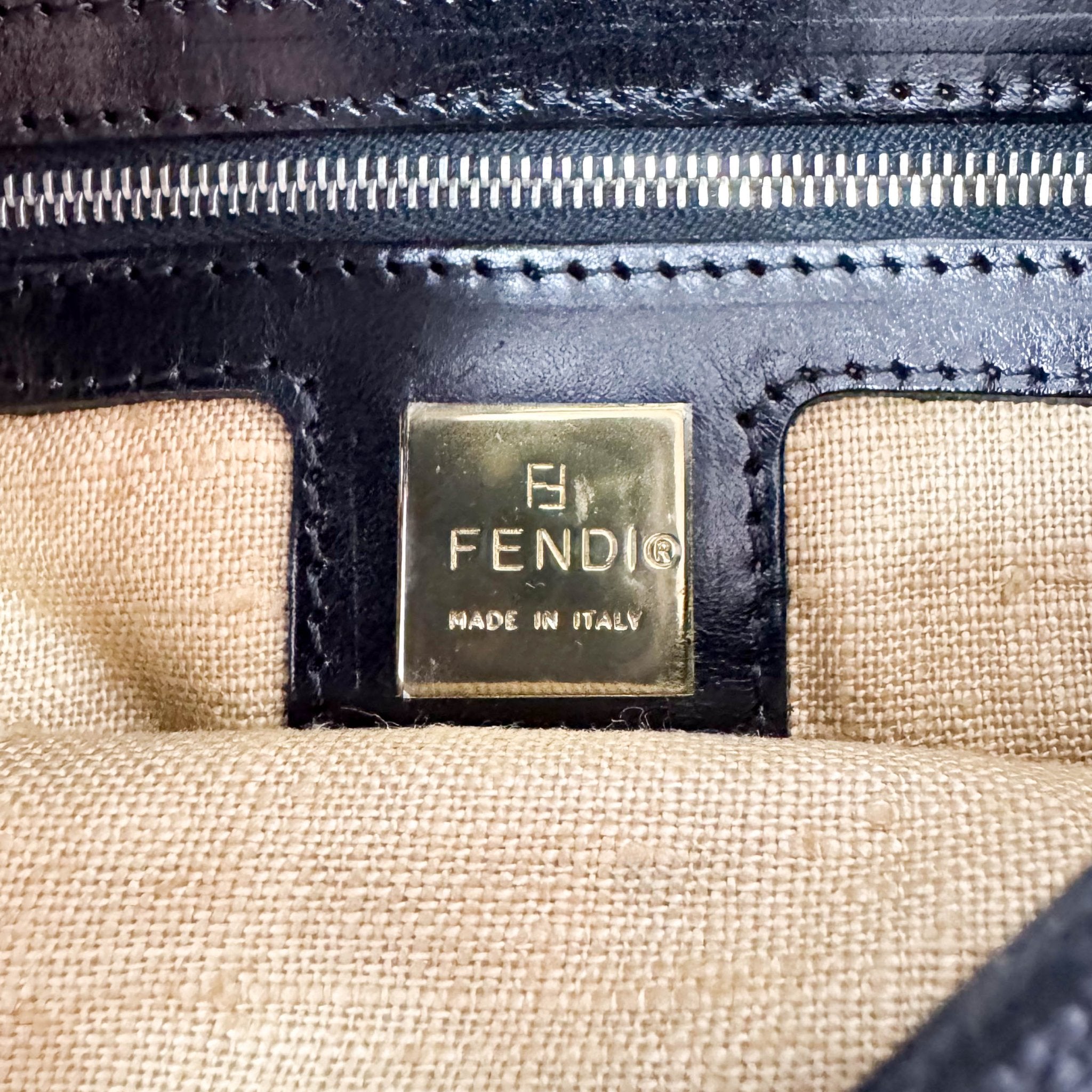 FENDI Black Embroidered Beaded Mirror Baguette Shoulder Bag, in , Sold by HIVE PRELOVED - Shoulder Bags, ,