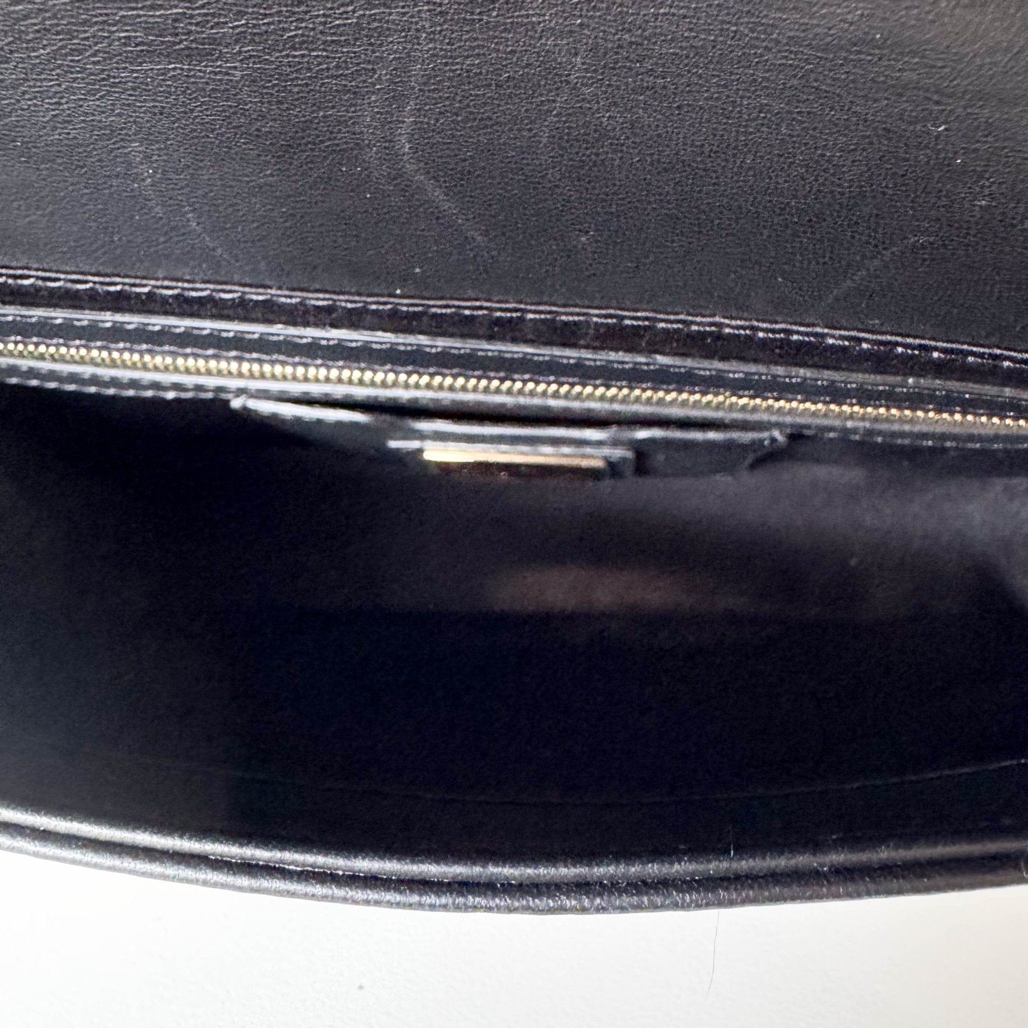 FENDI Black Leather Fur Baguette Bag Adorned With Metal Flower Details, in , Sold by HIVE PRELOVED - Shoulder Bags, ,