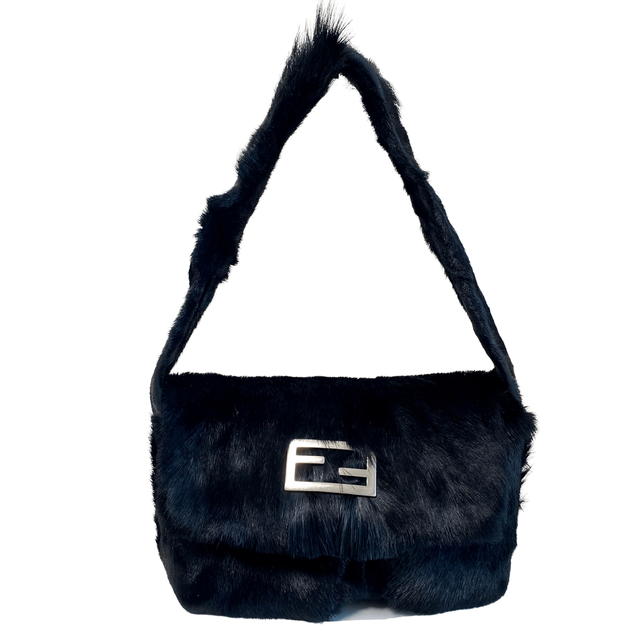 FENDI Black Pony Hair Hobo Shoulder Bag, in , Sold by HIVE PRELOVED - Shoulder Bags, ,