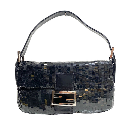 FENDI Black Sequin Baguette Shoulder Bag, in , Sold by HIVE PRELOVED - Shoulder Bags, ,