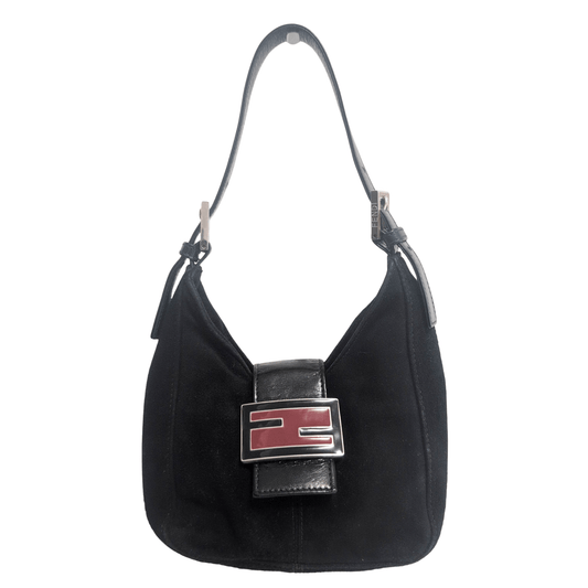 FENDI Black Suede Hobo Shoulder Bag, in , Sold by HIVE PRELOVED - Shoulder Bags, ,