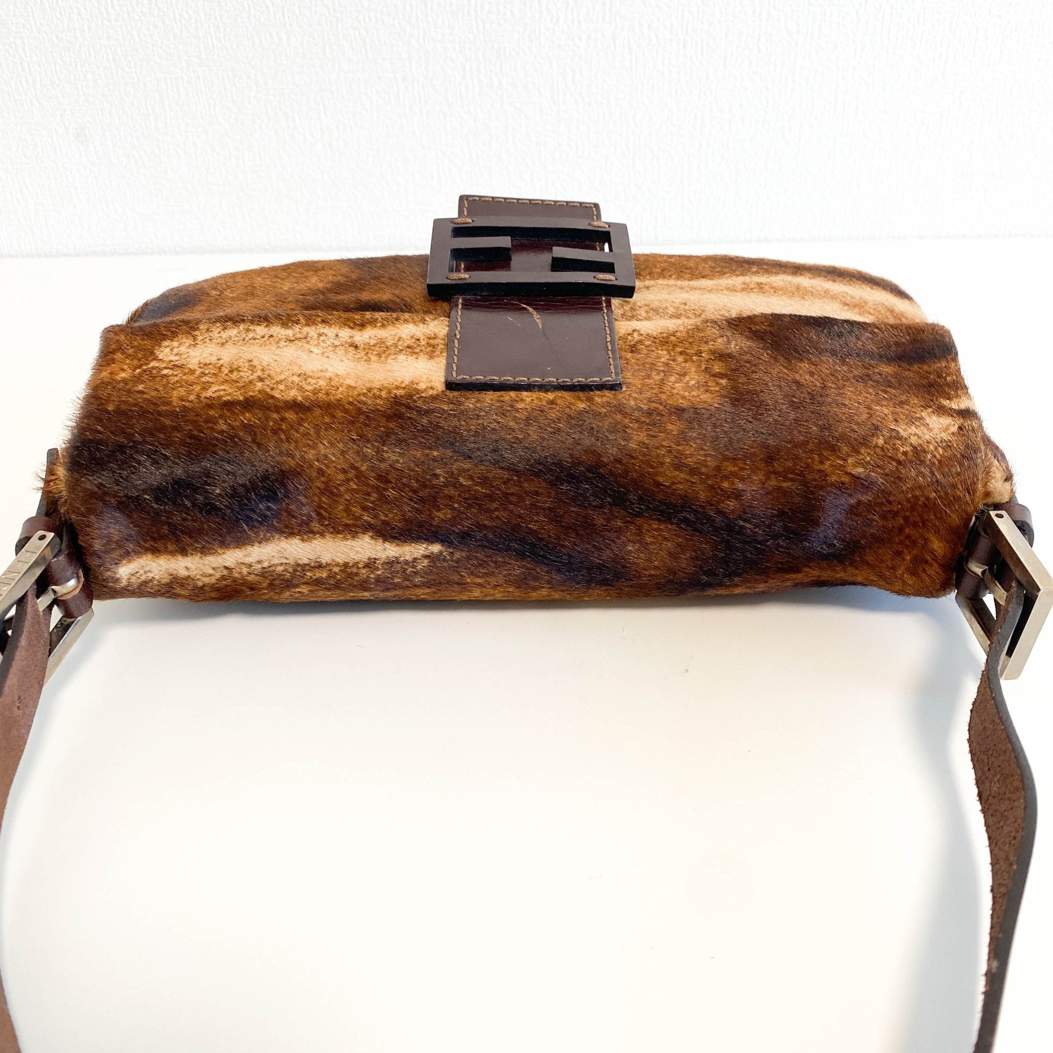 FENDI Brown Pony Hair Calf Skin Baguette Shoulder Bag, in , Sold by HIVE PRELOVED - Shoulder Bags, ,