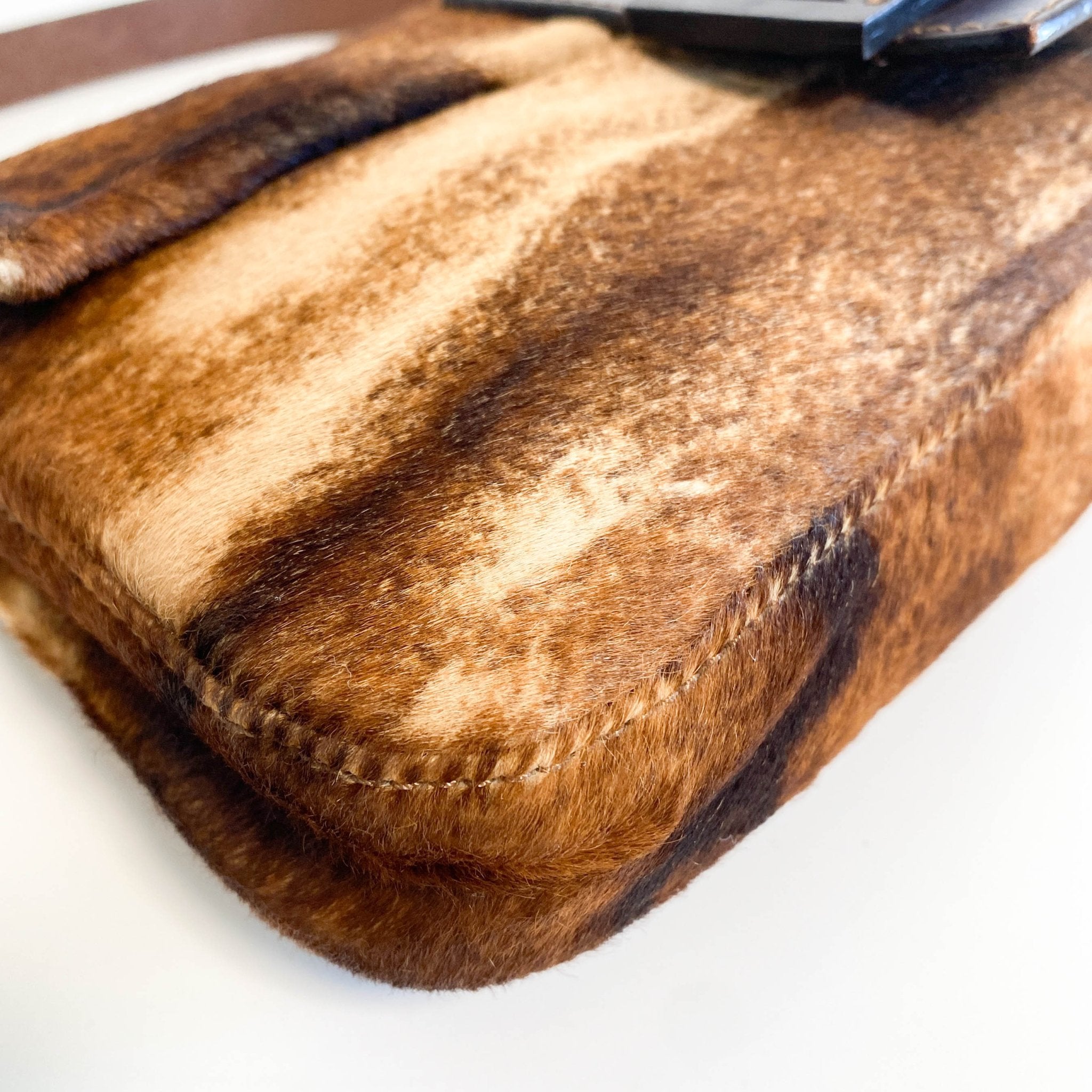 FENDI Brown Pony Hair Calf Skin Baguette Shoulder Bag, in , Sold by HIVE PRELOVED - Shoulder Bags, ,