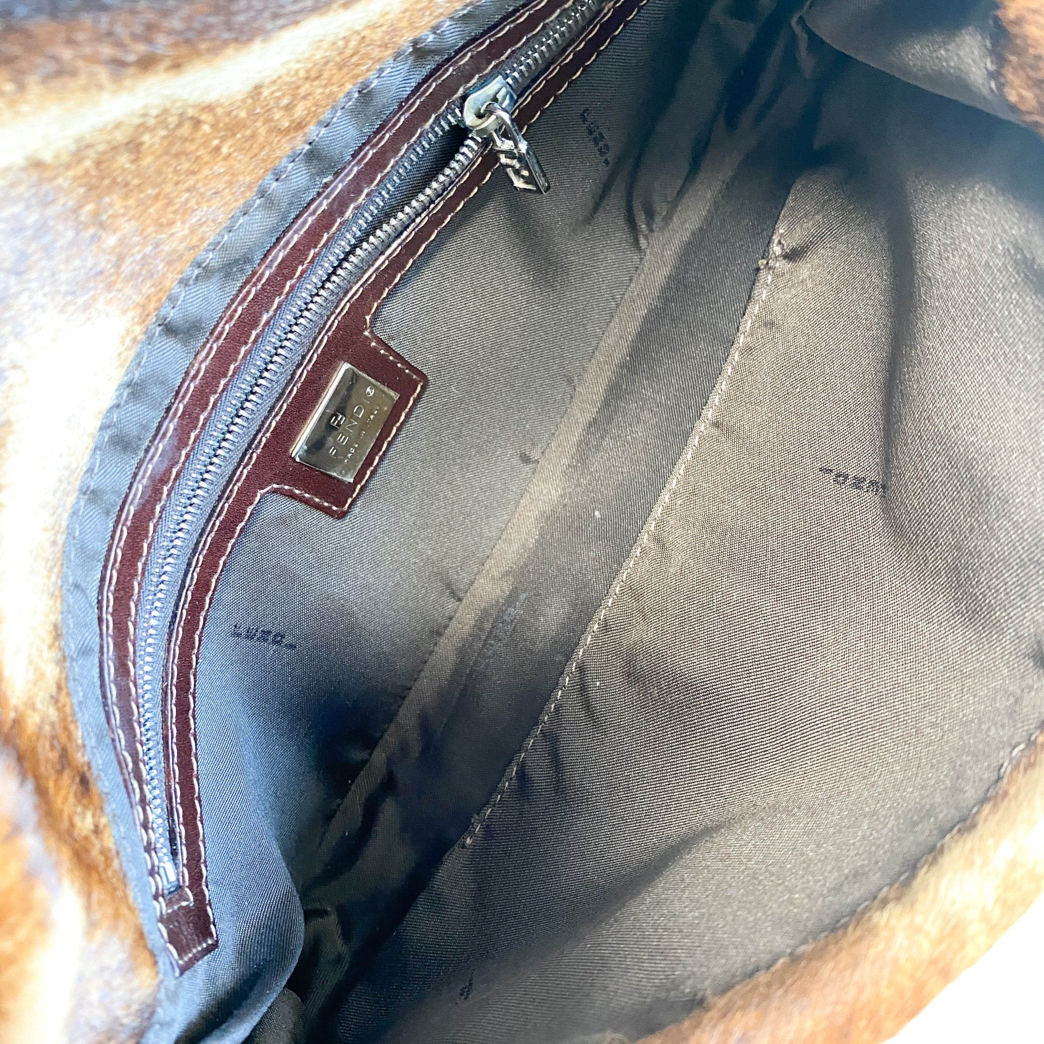 FENDI Brown Pony Hair Calf Skin Baguette Shoulder Bag, in , Sold by HIVE PRELOVED - Shoulder Bags, ,