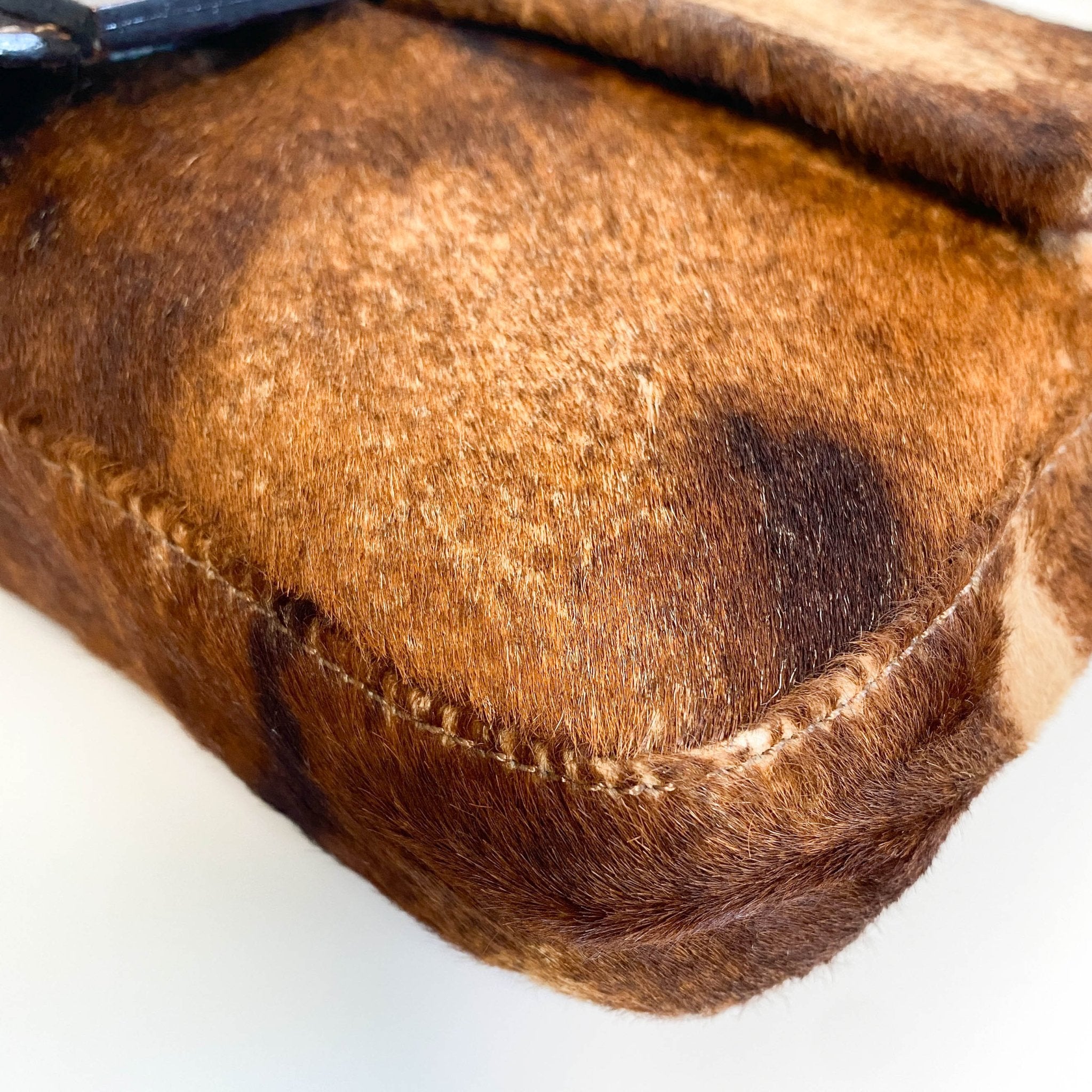 FENDI Brown Pony Hair Calf Skin Baguette Shoulder Bag, in , Sold by HIVE PRELOVED - Shoulder Bags, ,