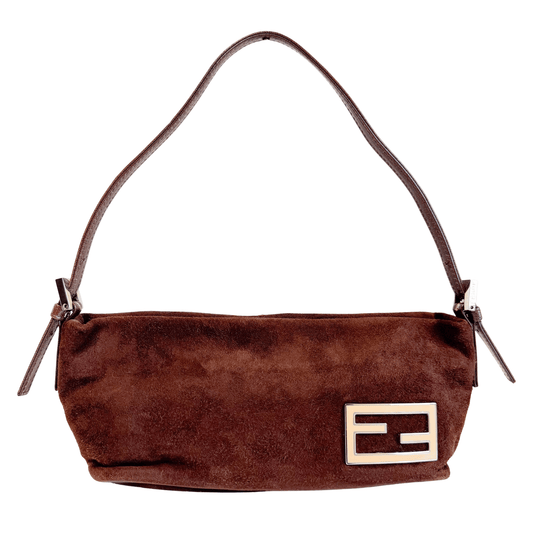 FENDI Brown Suede Pouch Shoulder Bag, in , Sold by HIVE PRELOVED - Shoulder Bags, ,