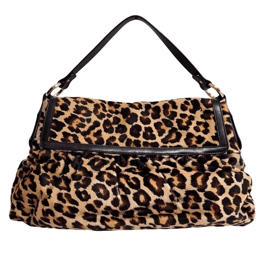 FENDI Chef Large Pony Hair Leopard Shoulder Bag, in , Sold by HIVE PRELOVED - Shoulder Bags, ,