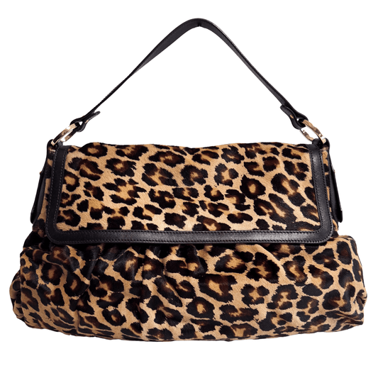 FENDI Chef Large Pony Hair Leopard Shoulder Bag, in , Sold by HIVE PRELOVED - Shoulder Bags, ,