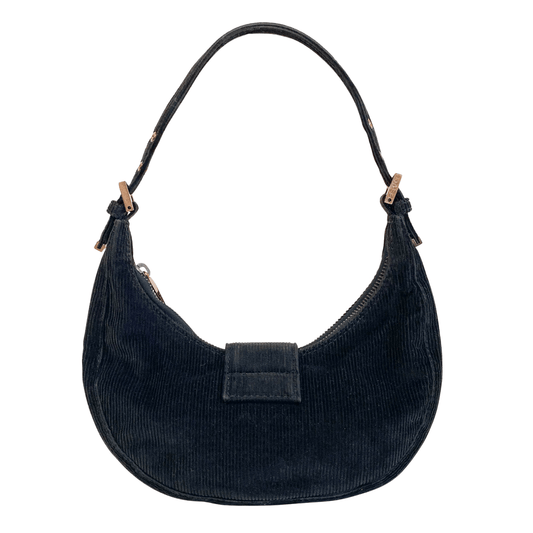 FENDI Croissant Black Corduroy Half - moon Shoulder Bag, in , Sold by HIVE PRELOVED - Shoulder Bags, ,