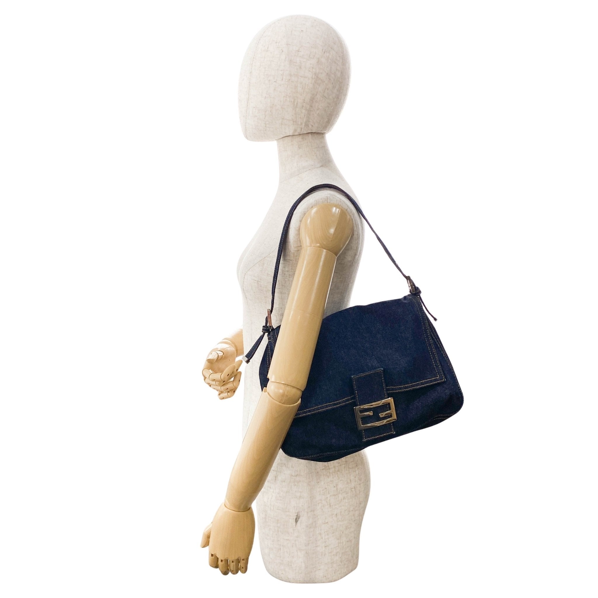 FENDI Denim Mamma Baguette Shoulder Bag, in , Sold by HIVE PRELOVED - Shoulder Bags, ,