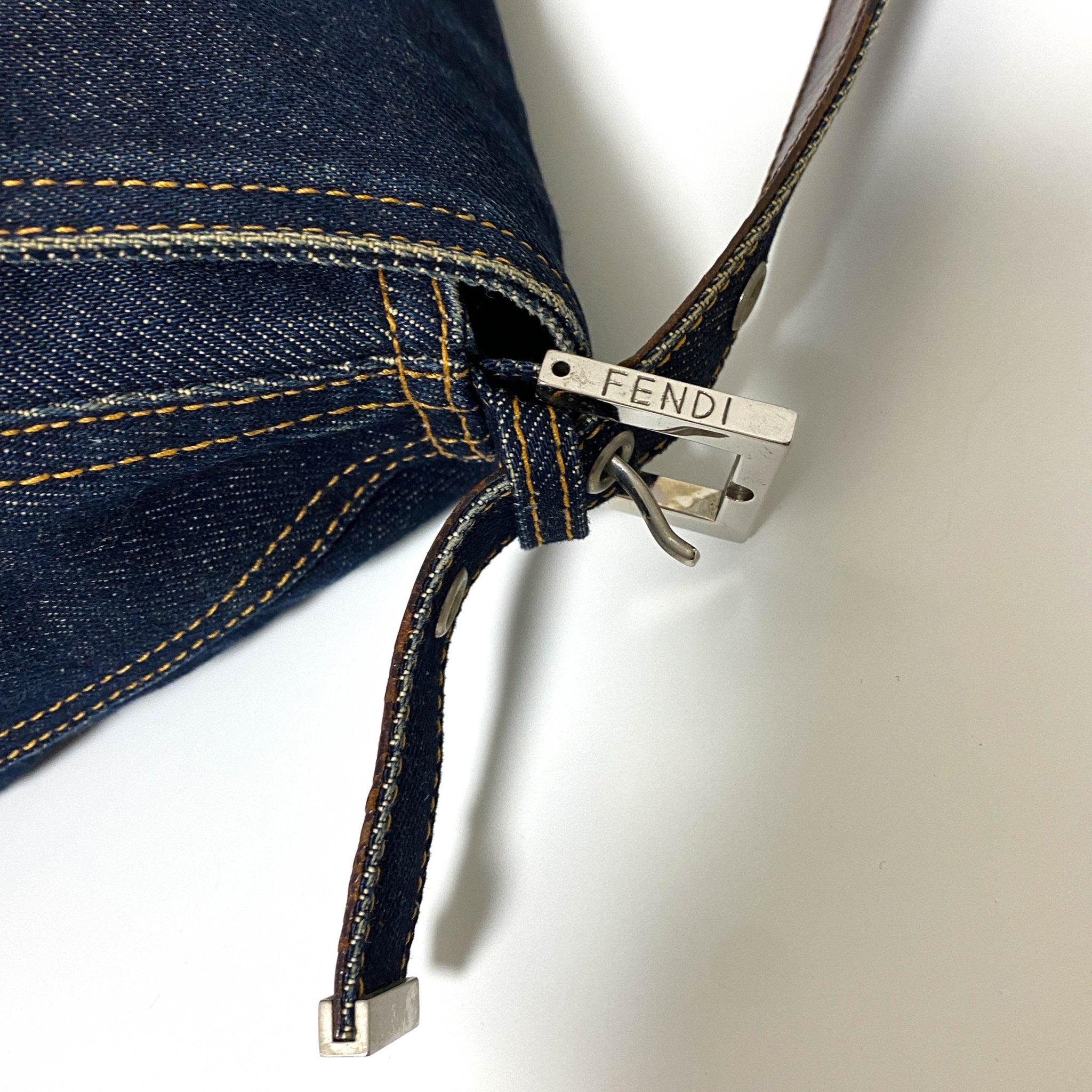 FENDI Denim Mamma Baguette Shoulder Bag, in , Sold by HIVE PRELOVED - Shoulder Bags, ,