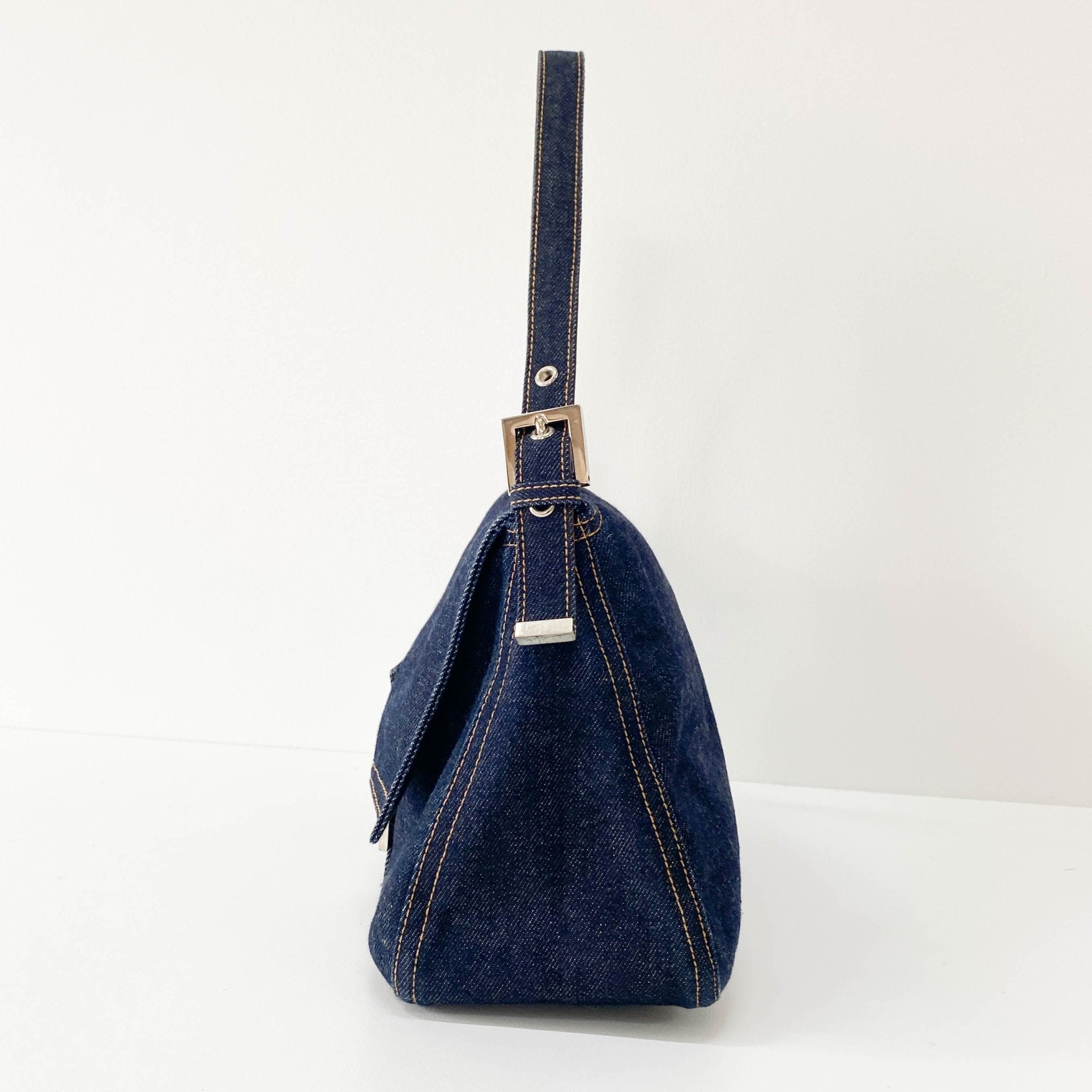 FENDI Denim Mamma Baguette Shoulder Bag, in , Sold by HIVE PRELOVED - Shoulder Bags, ,