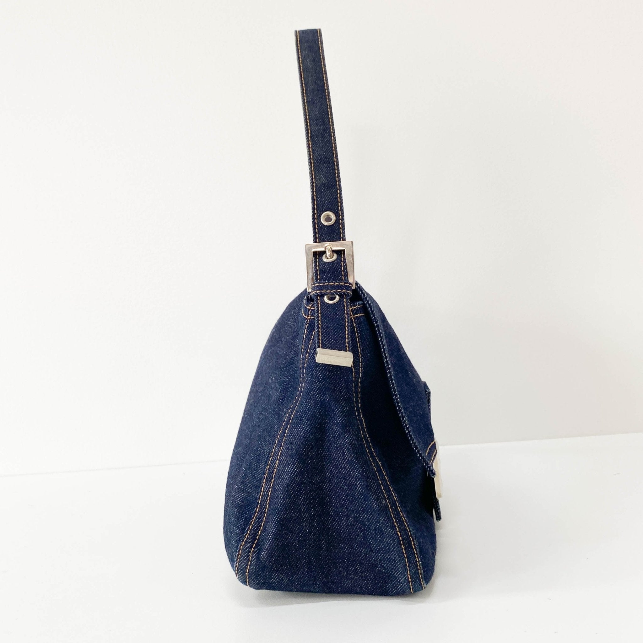 FENDI Denim Mamma Baguette Shoulder Bag, in , Sold by HIVE PRELOVED - Shoulder Bags, ,