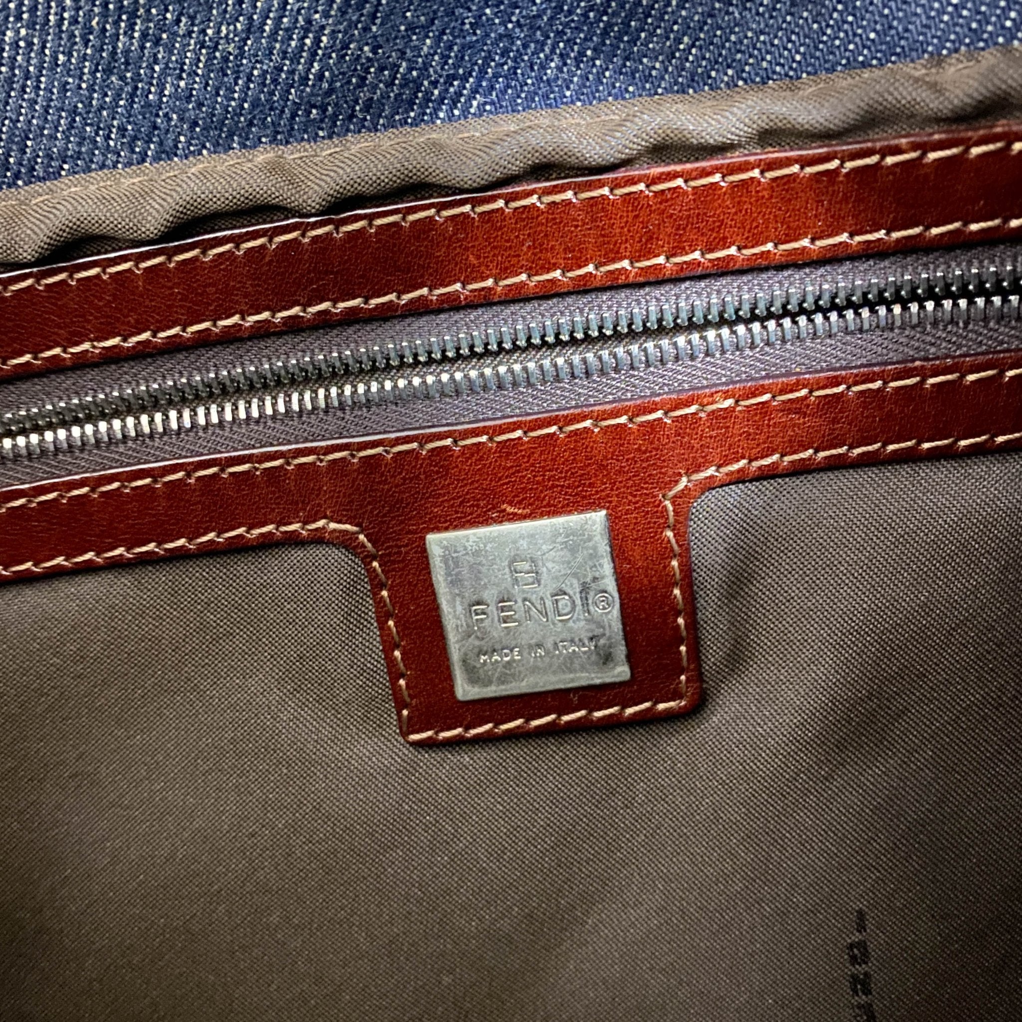 FENDI Denim Mamma Baguette Shoulder Bag, in , Sold by HIVE PRELOVED - Shoulder Bags, ,