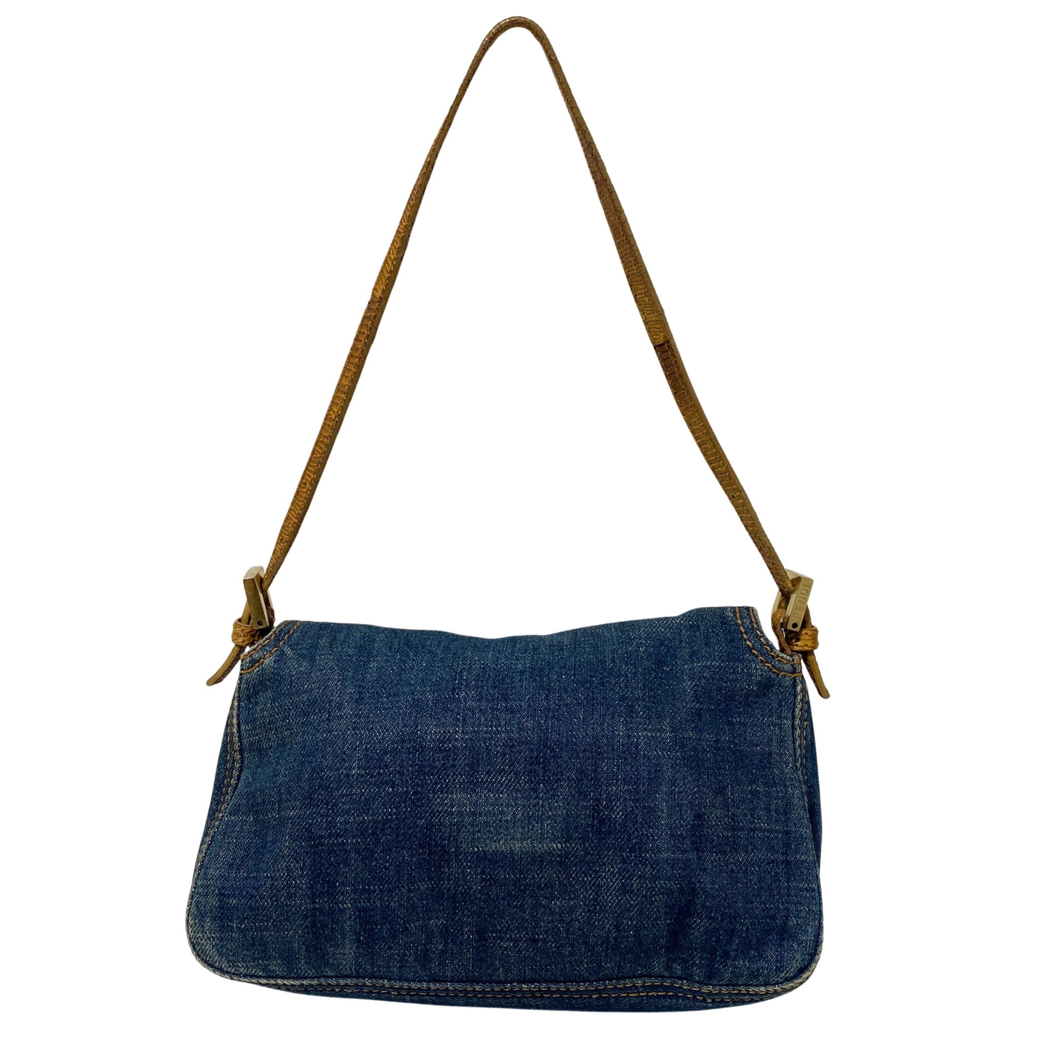 FENDI Denim Mini Mamma Baguette Shoulder Bag, in , Sold by HIVE PRELOVED - Shoulder Bags, ,