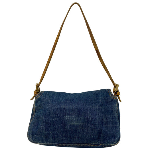 FENDI Denim Mini Mamma Baguette Shoulder Bag, in , Sold by HIVE PRELOVED - Shoulder Bags, ,