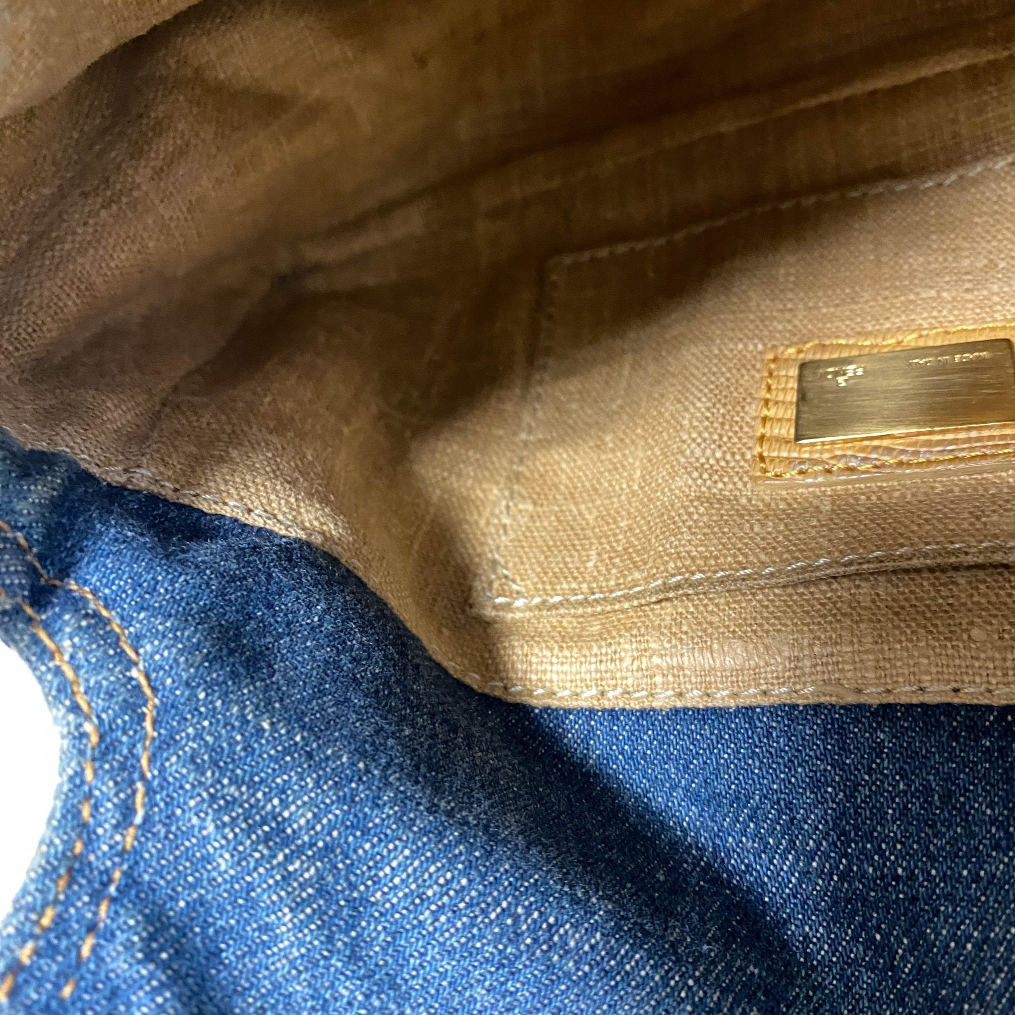 FENDI Denim Mini Mamma Baguette Shoulder Bag, in , Sold by HIVE PRELOVED - Shoulder Bags, ,