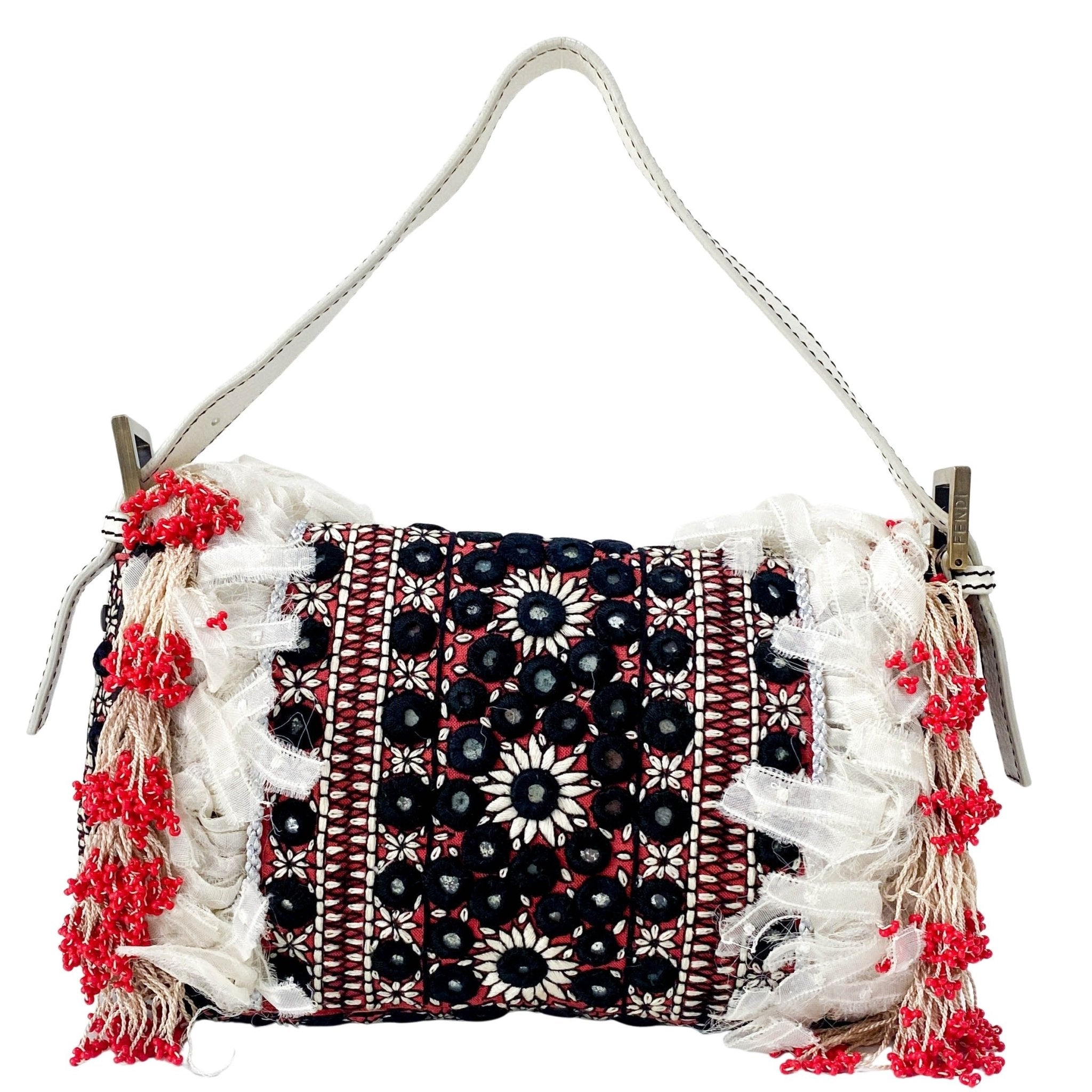 FENDI Embroidery and Ribbons Baguette Shoulder Bag, in , Sold by HIVE PRELOVED - Shoulder Bags, ,