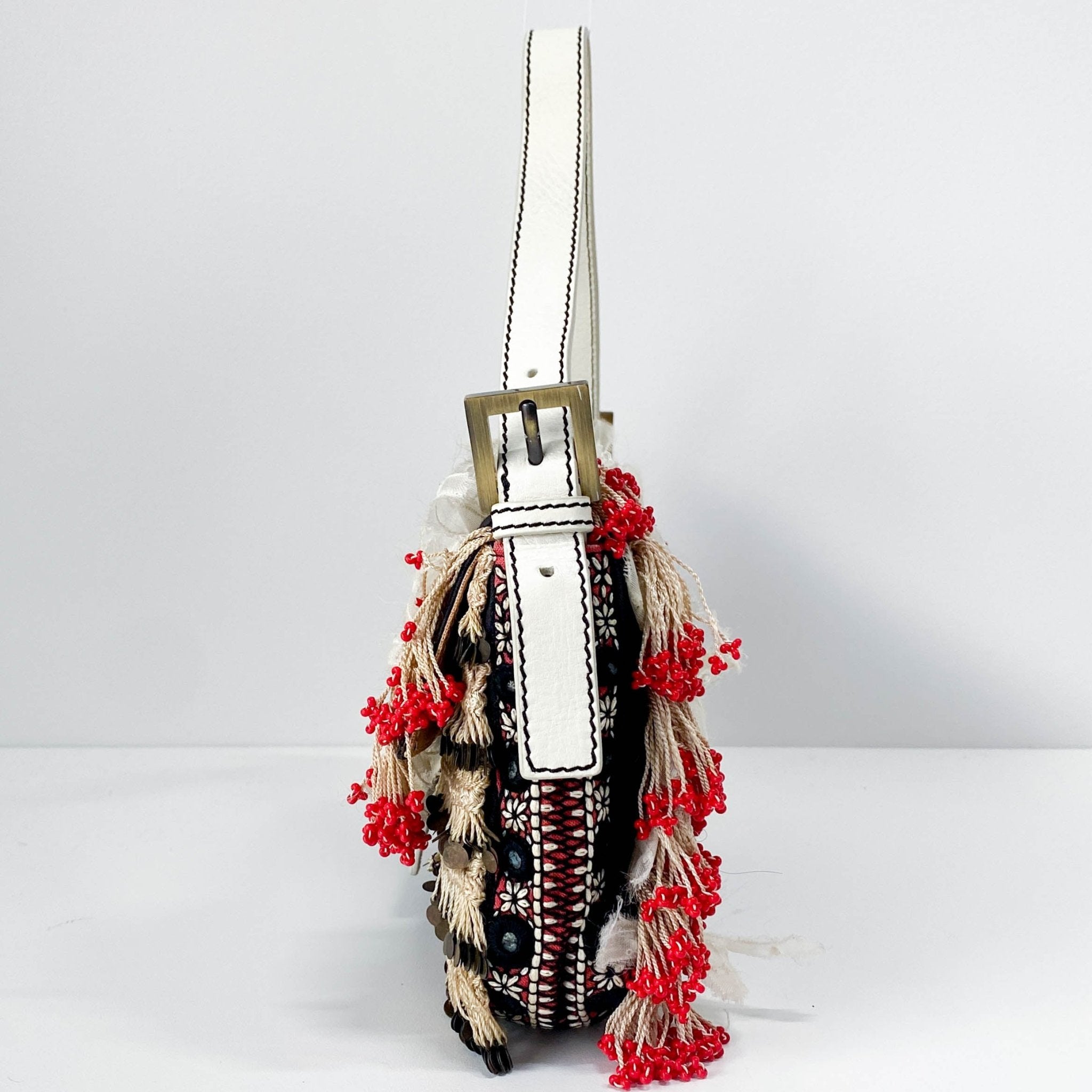 FENDI Embroidery and Ribbons Baguette Shoulder Bag, in , Sold by HIVE PRELOVED - Shoulder Bags, ,