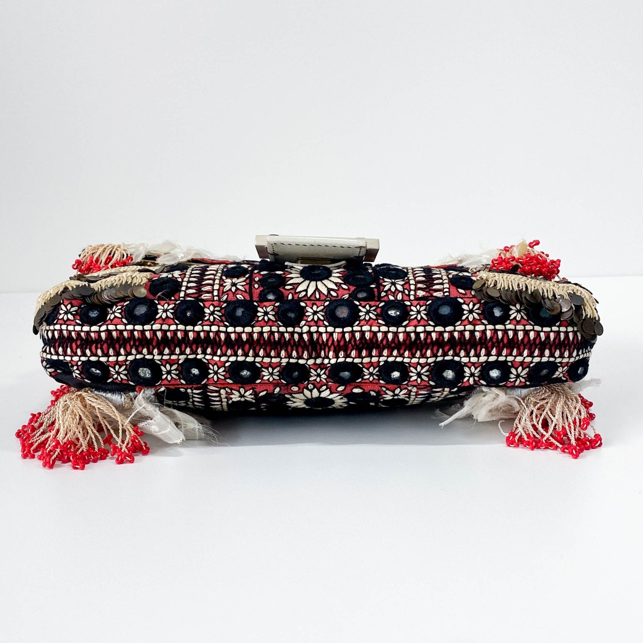 FENDI Embroidery and Ribbons Baguette Shoulder Bag, in , Sold by HIVE PRELOVED - Shoulder Bags, ,