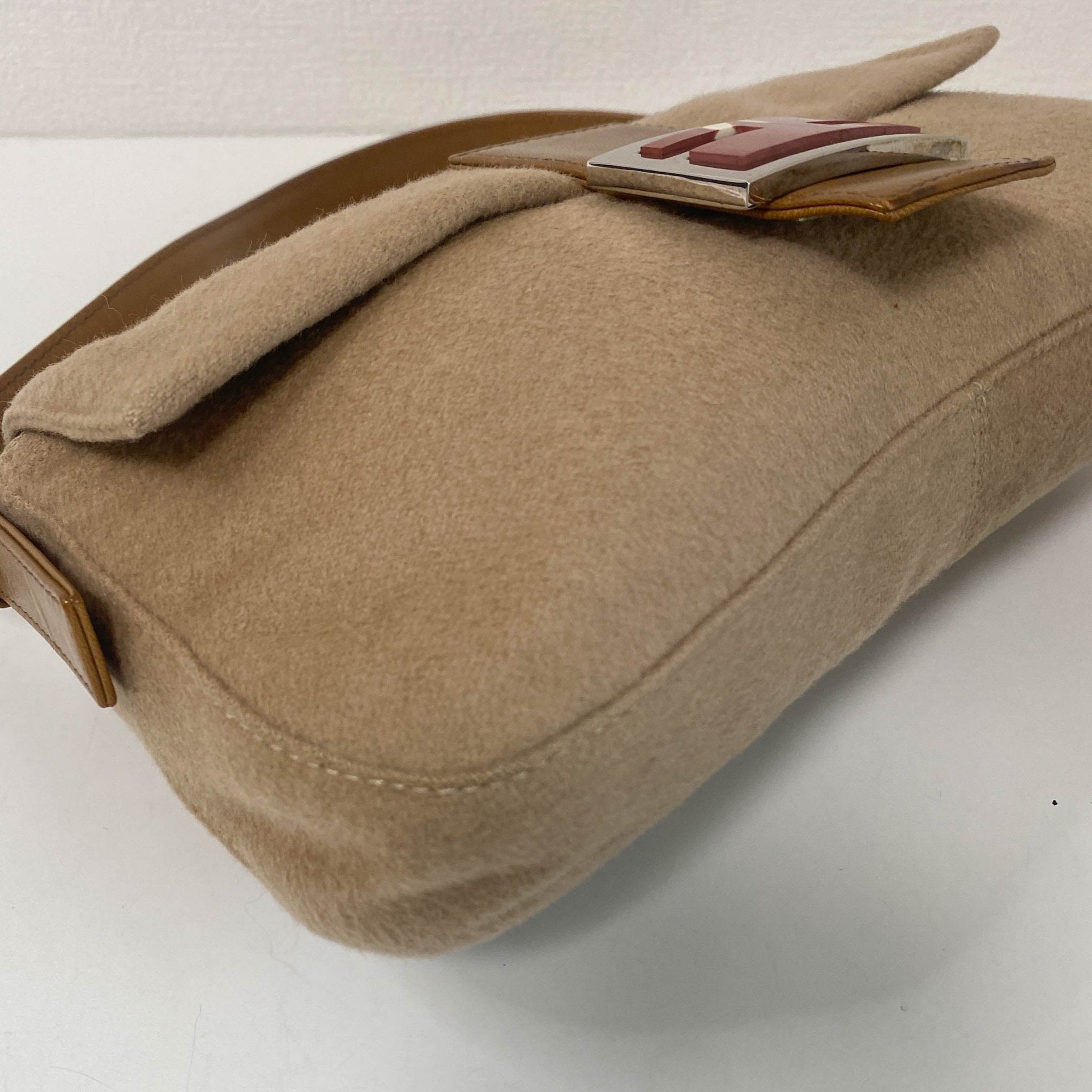 FENDI Fendi Baguette Beige Cashmere Rosé Buckle Detail Shoulder Bag, in , Sold by HIVE PRELOVED - Shoulder Bags, ,