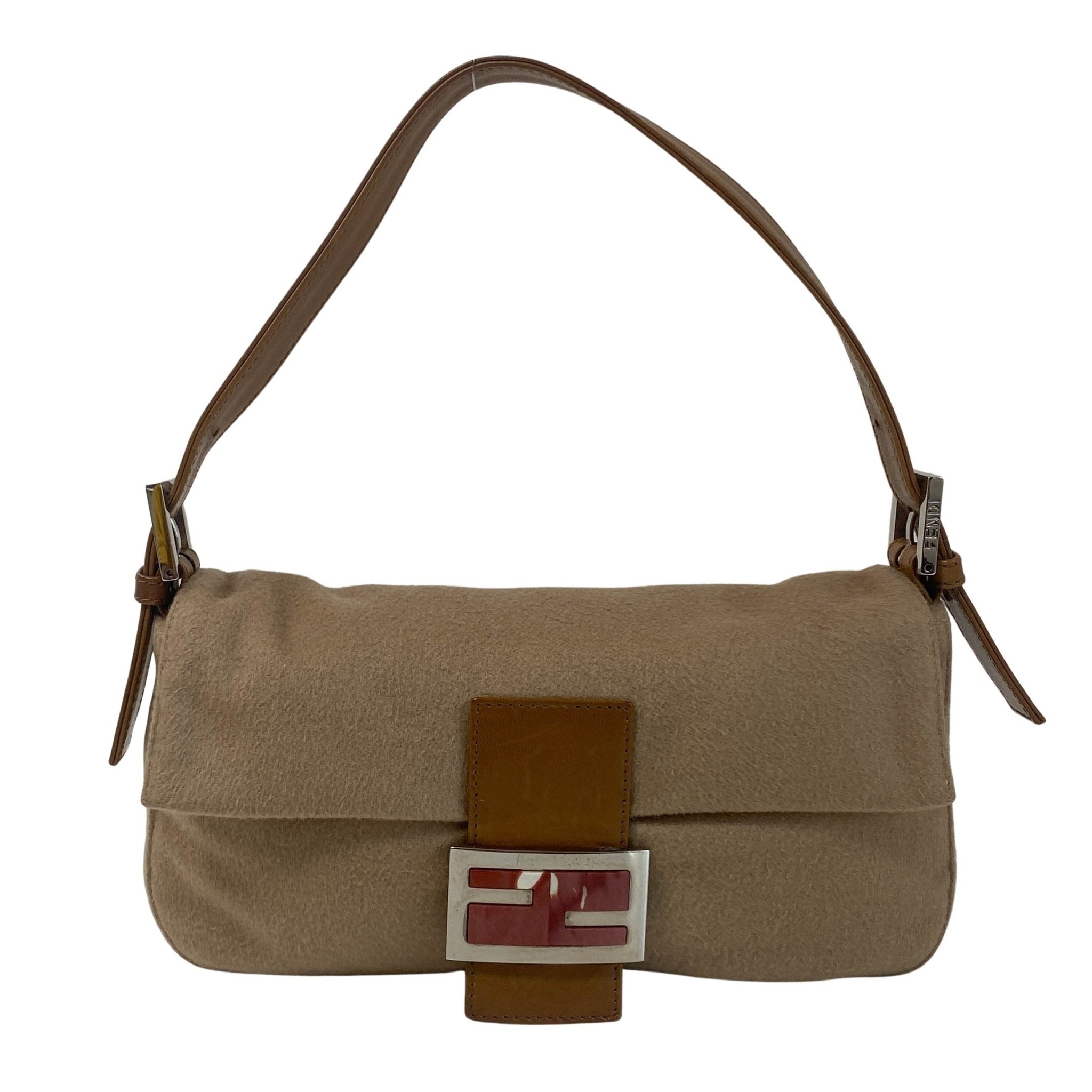 FENDI Fendi Baguette Beige Cashmere Rosé Buckle Detail Shoulder Bag, in , Sold by HIVE PRELOVED - Shoulder Bags, ,