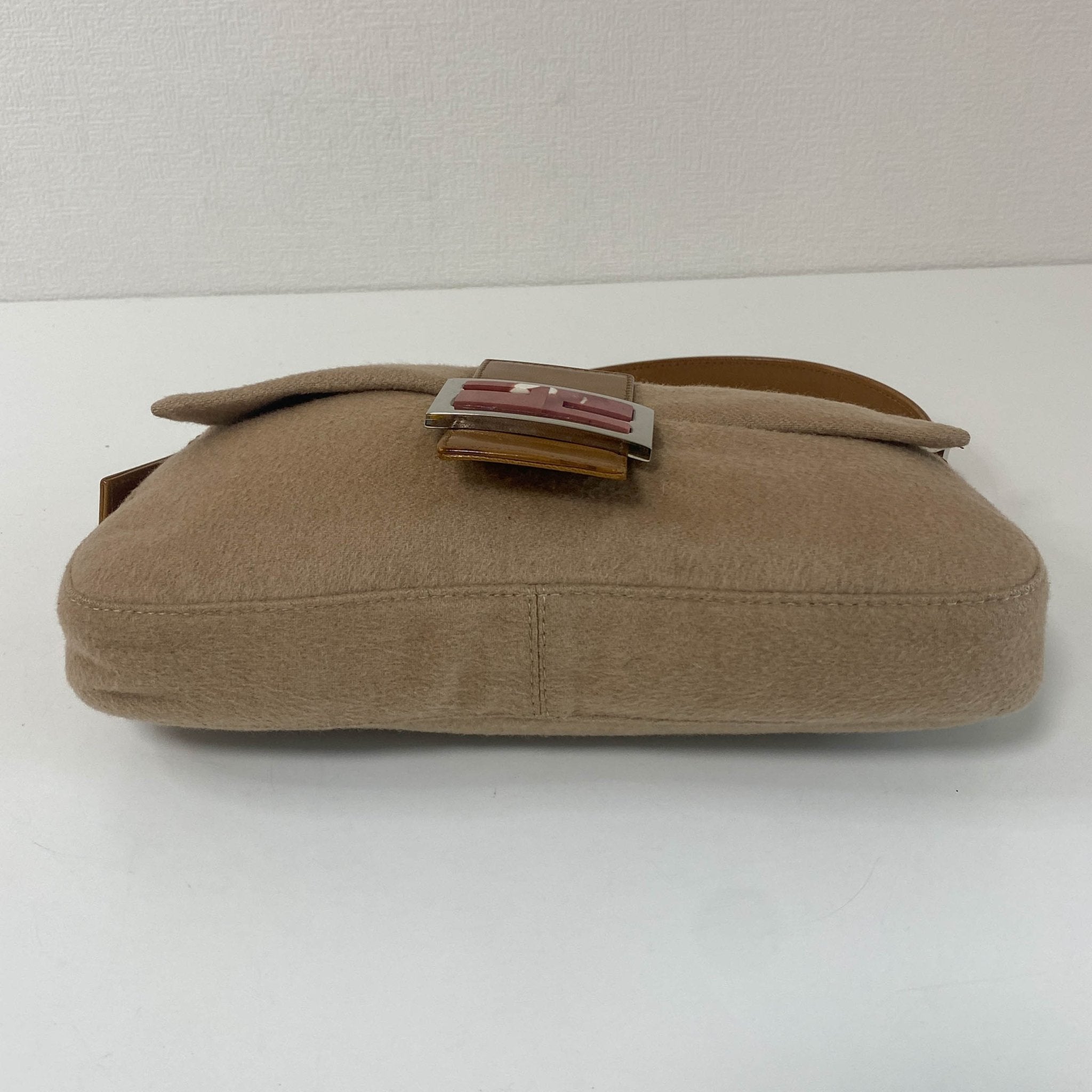 FENDI Fendi Baguette Beige Cashmere Rosé Buckle Detail Shoulder Bag, in , Sold by HIVE PRELOVED - Shoulder Bags, ,