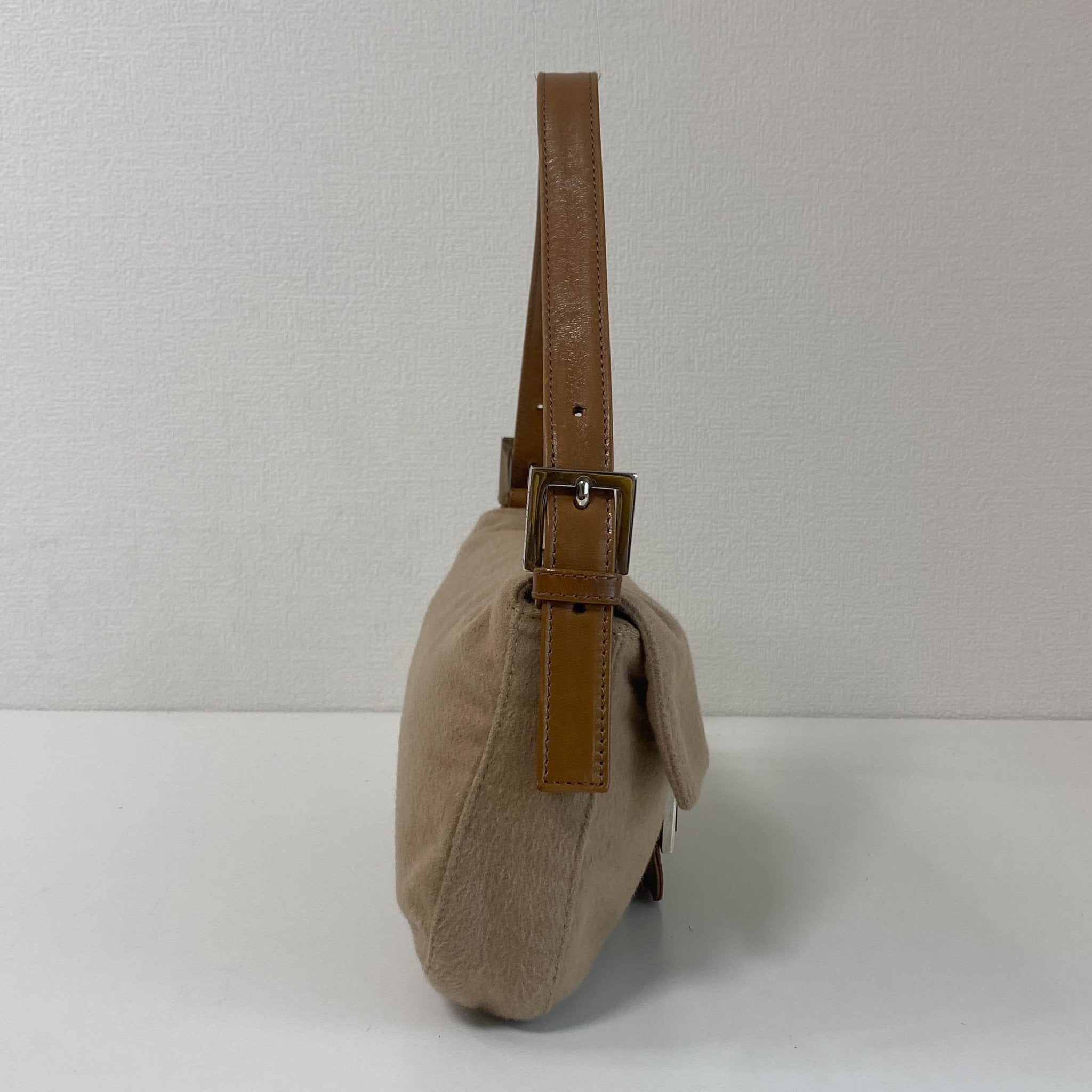 FENDI Fendi Baguette Beige Cashmere Rosé Buckle Detail Shoulder Bag, in , Sold by HIVE PRELOVED - Shoulder Bags, ,