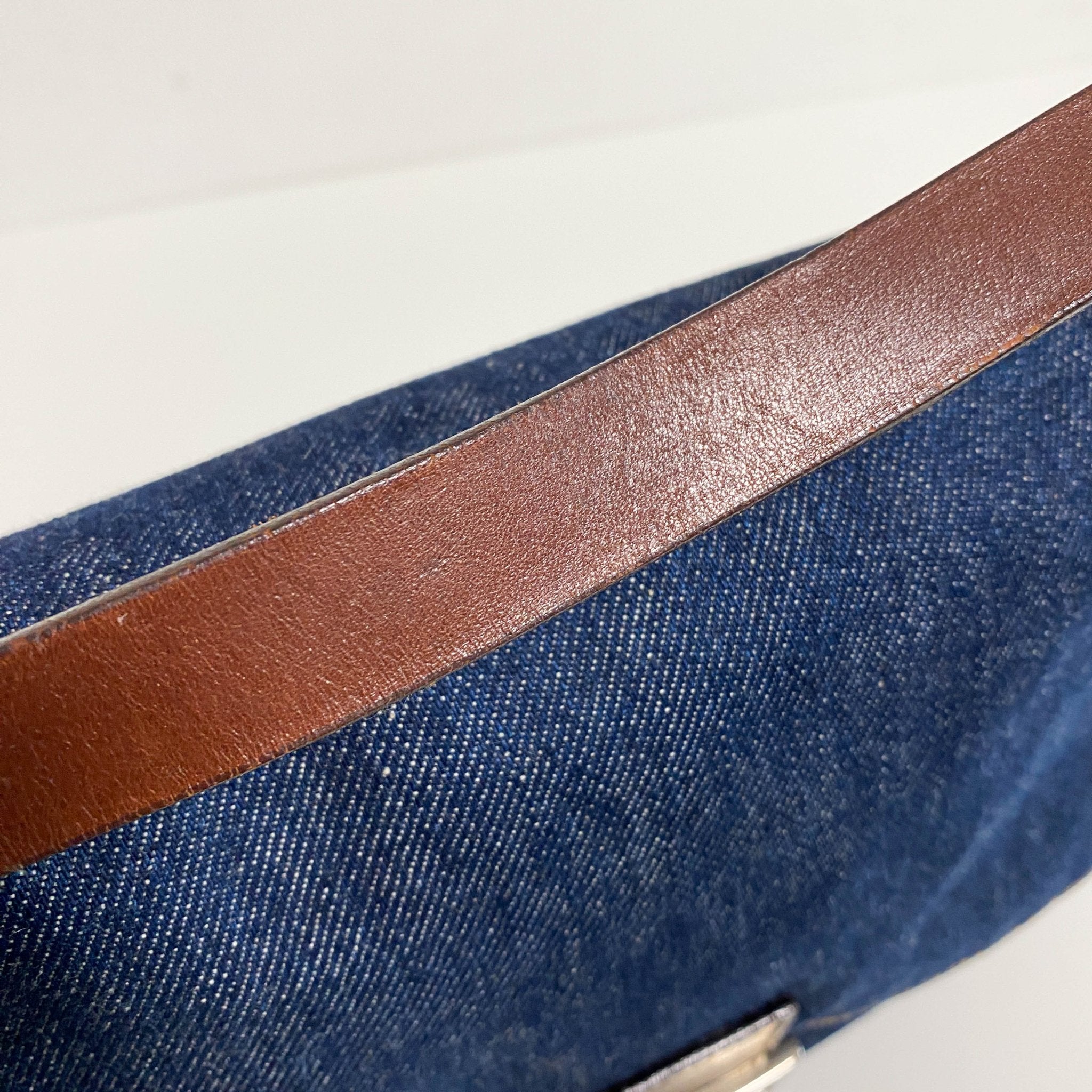 FENDI Fendi Mamma Baguette Shoulder Bag Blue Denim, in , Sold by HIVE PRELOVED - Shoulder Bags, ,