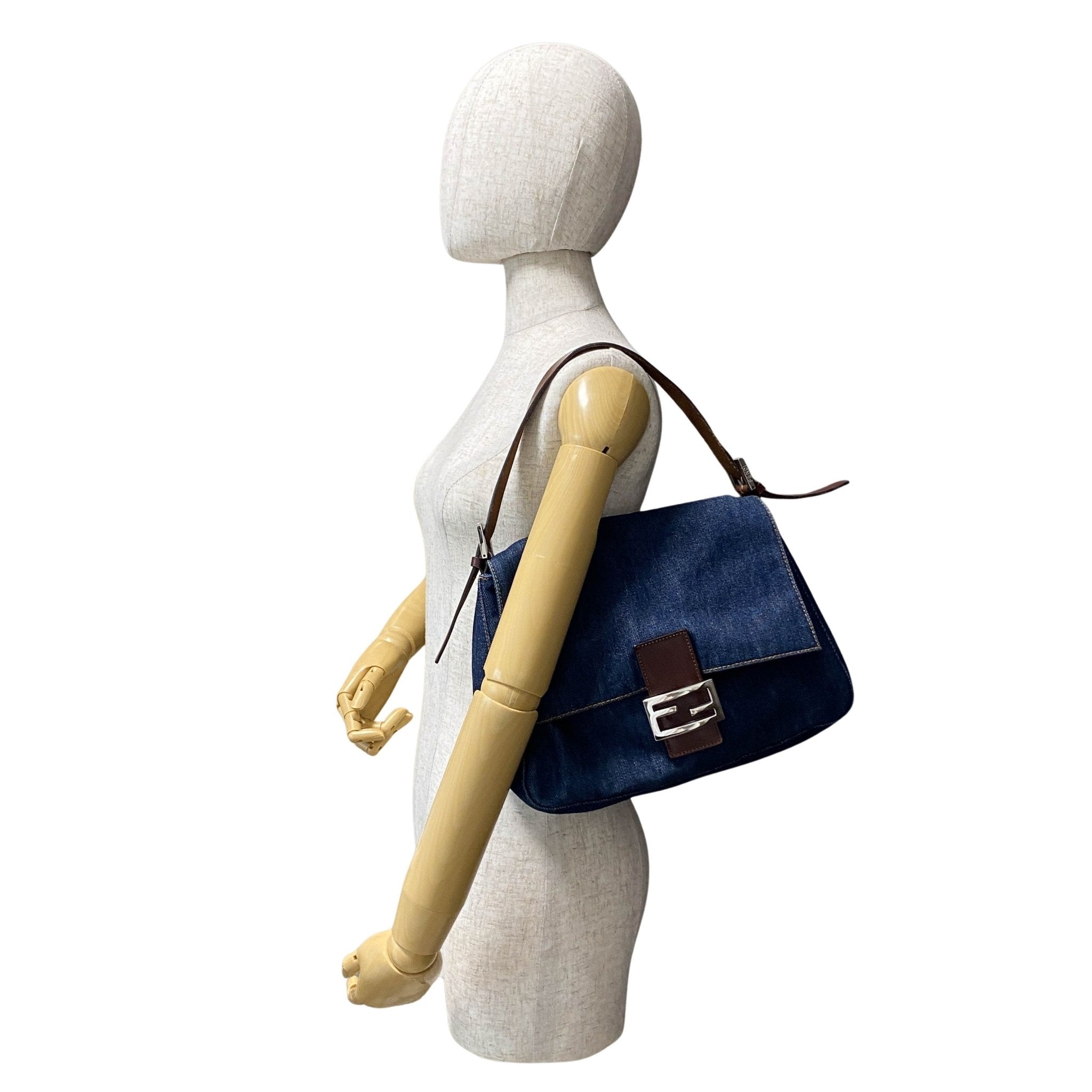 FENDI Fendi Mamma Baguette Shoulder Bag Blue Denim, in , Sold by HIVE PRELOVED - Shoulder Bags, ,