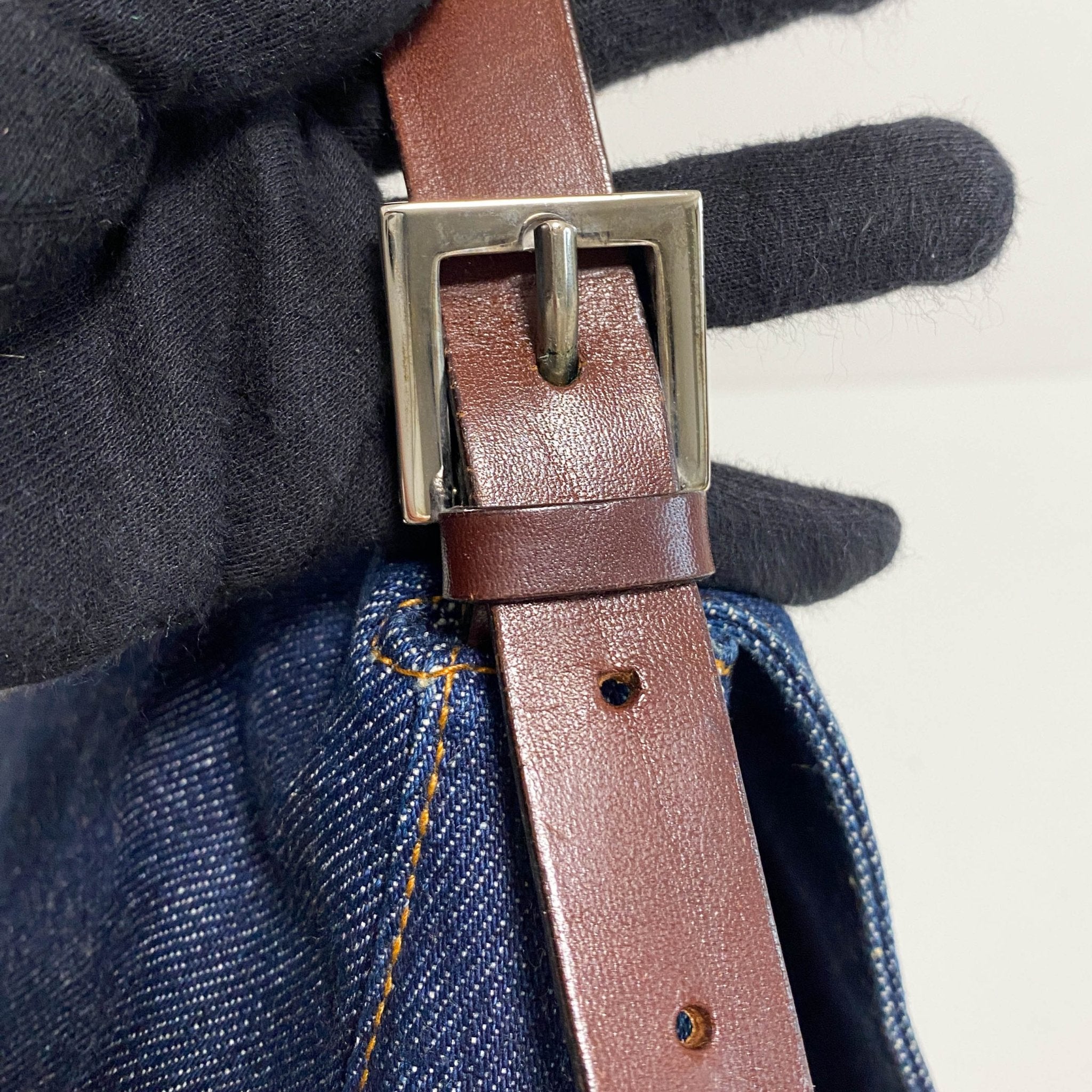 FENDI Fendi Mamma Baguette Shoulder Bag Blue Denim, in , Sold by HIVE PRELOVED - Shoulder Bags, ,