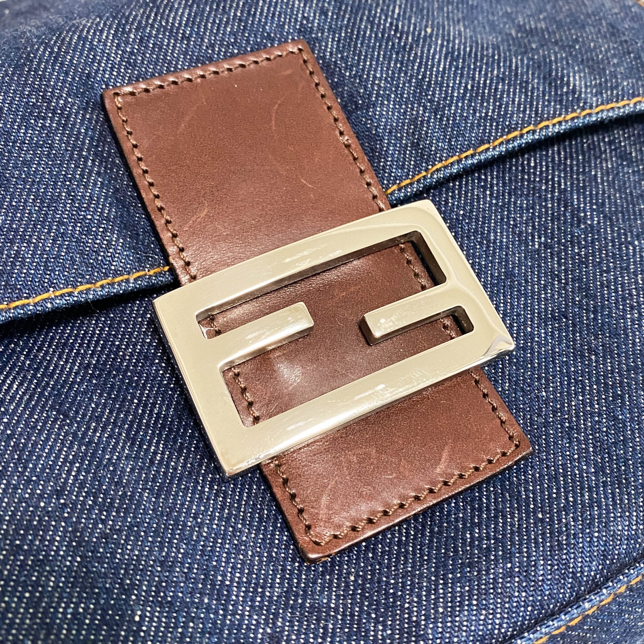 FENDI Fendi Mamma Baguette Shoulder Bag Blue Denim, in , Sold by HIVE PRELOVED - Shoulder Bags, ,