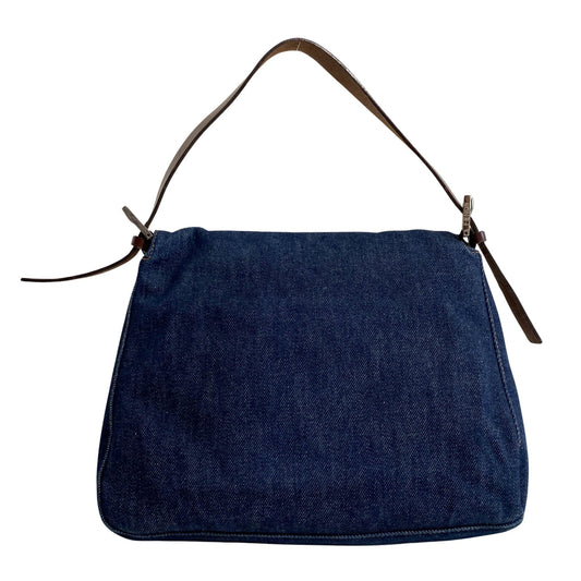 FENDI Fendi Mamma Baguette Shoulder Bag Blue Denim, in , Sold by HIVE PRELOVED - Shoulder Bags, ,