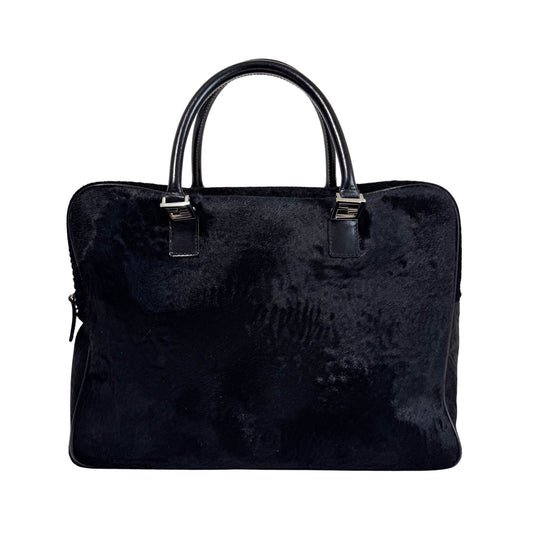 FENDI Fendi Office Bag Black Pony Hair, in , Sold by HIVE PRELOVED - Handle Bags, ,