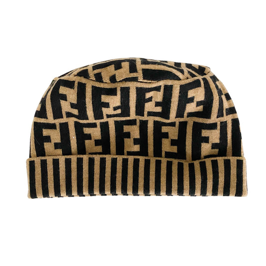 FENDI FF Beanie Brown Wool Hat, in , Sold by HIVE PRELOVED - Hair accessories, ,