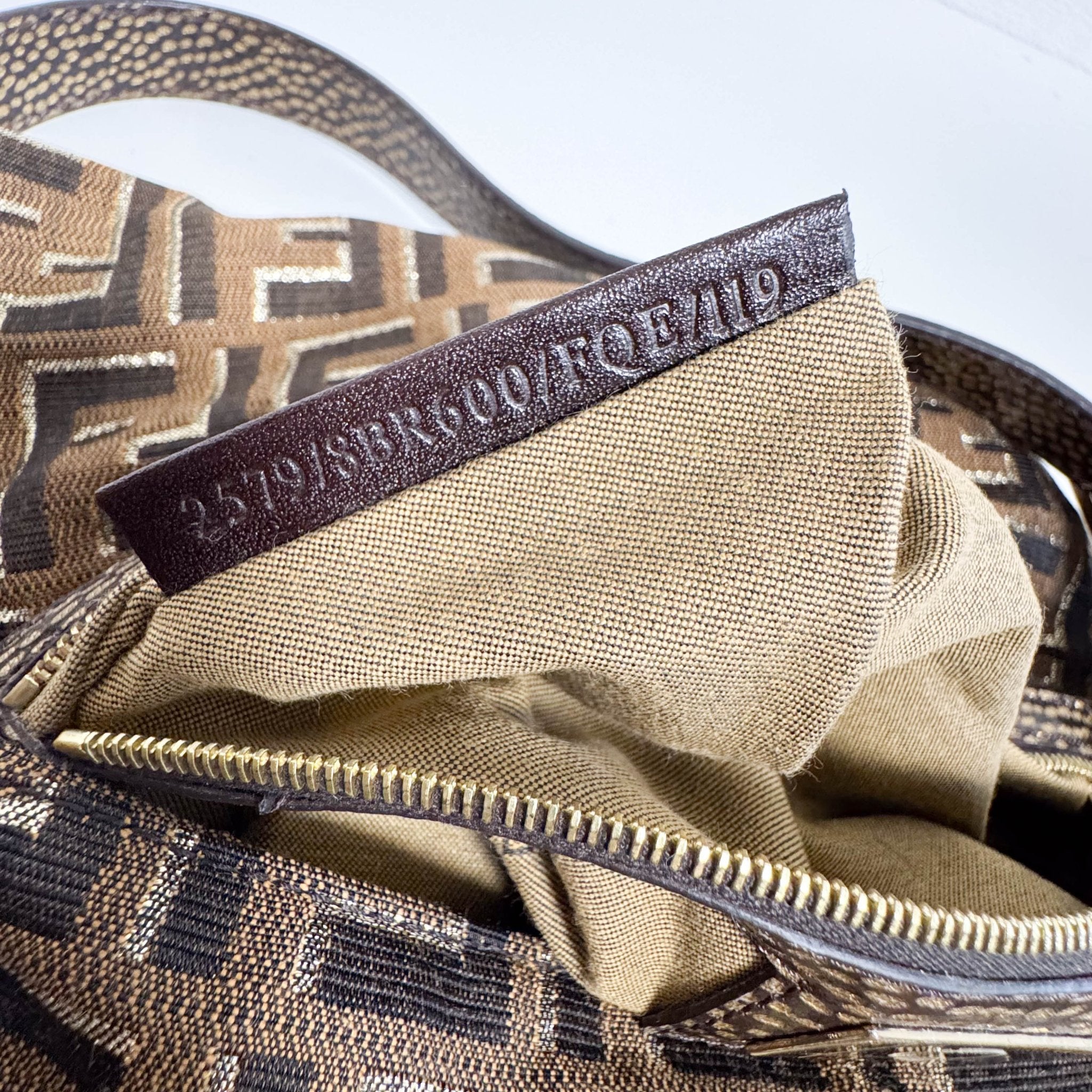 FENDI FF Brown / Gold Baguette Rhinestone Hardware, in , Sold by HIVE PRELOVED - Shoulder Bags, ,