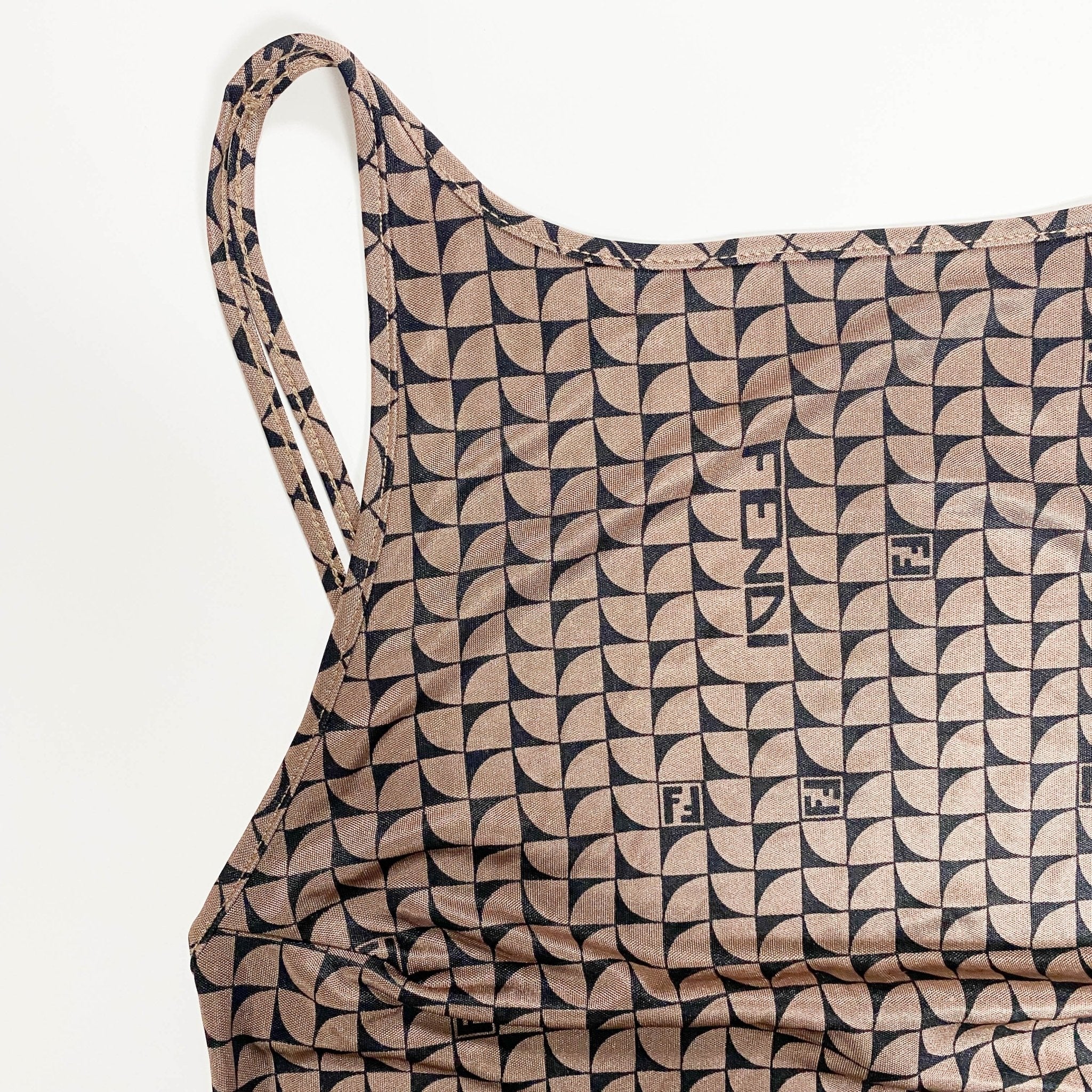 FENDI FF Brown Strap Dress, in , Sold by HIVE PRELOVED - Dresses, ,