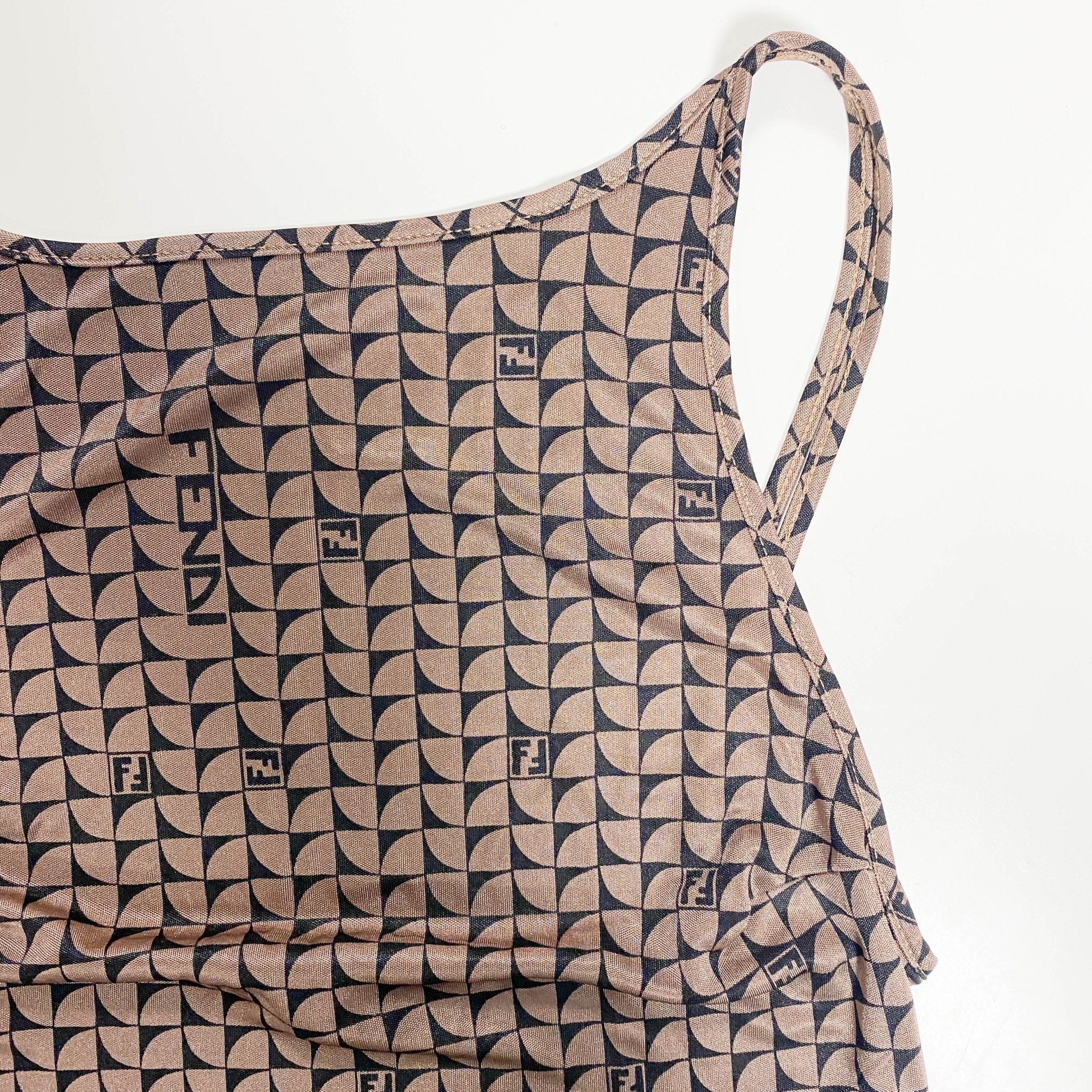 FENDI FF Brown Strap Dress, in , Sold by HIVE PRELOVED - Dresses, ,