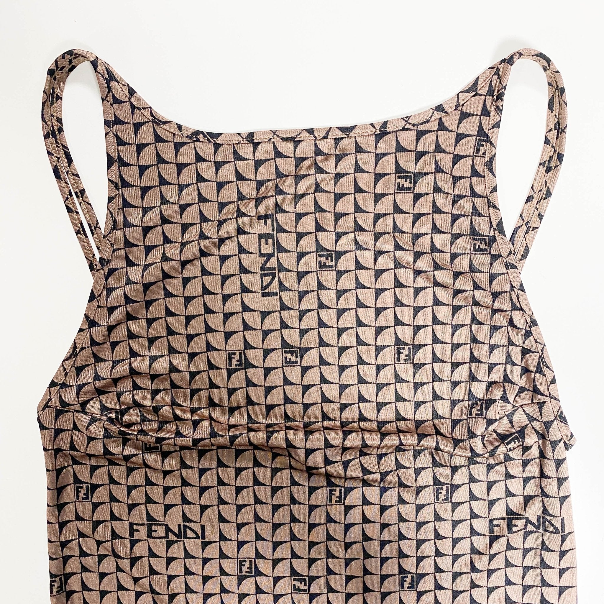 FENDI FF Brown Strap Dress, in , Sold by HIVE PRELOVED - Dresses, ,